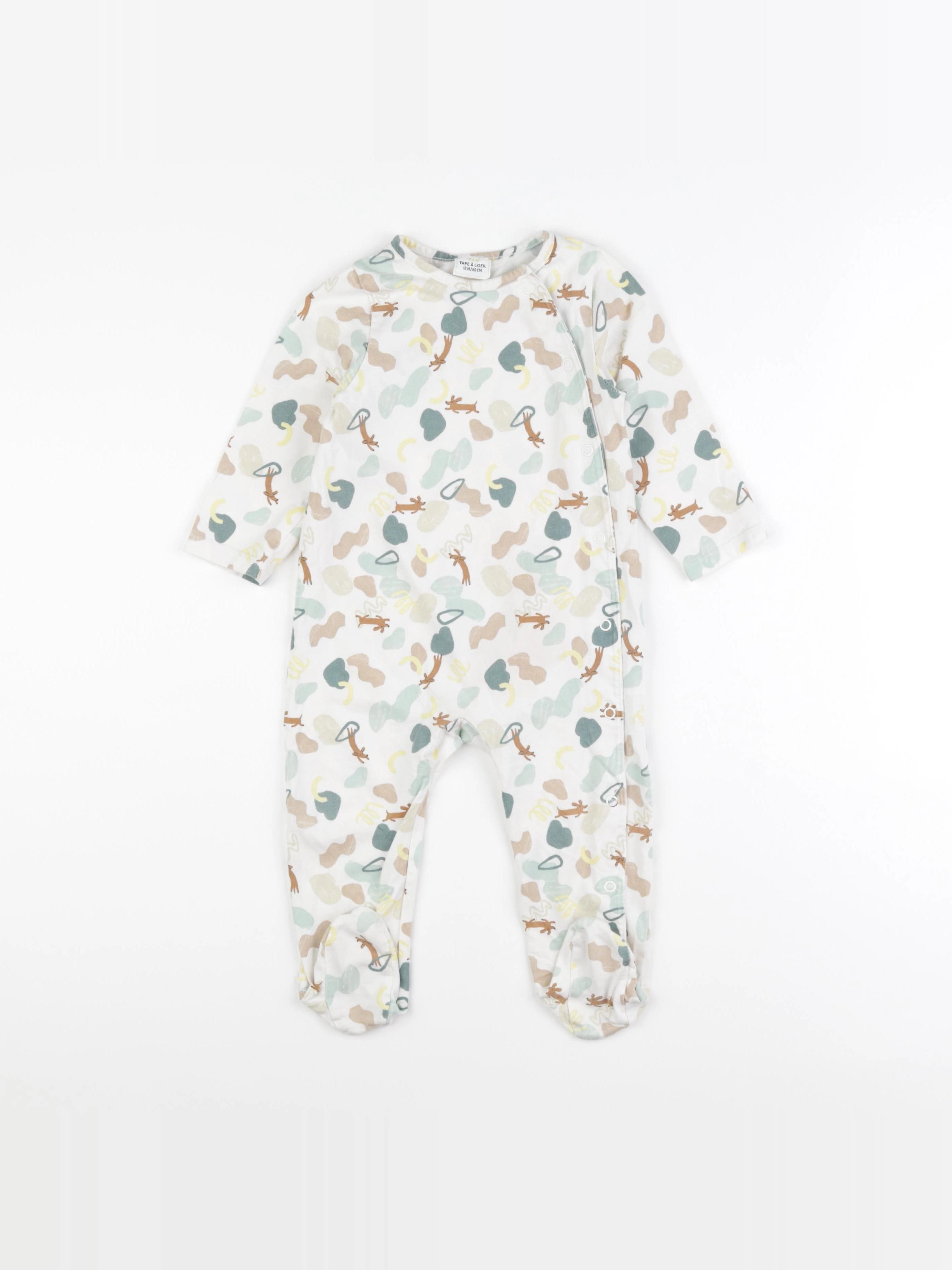 Tape à l'oeil - pyjama coton multicolore - 18 mois