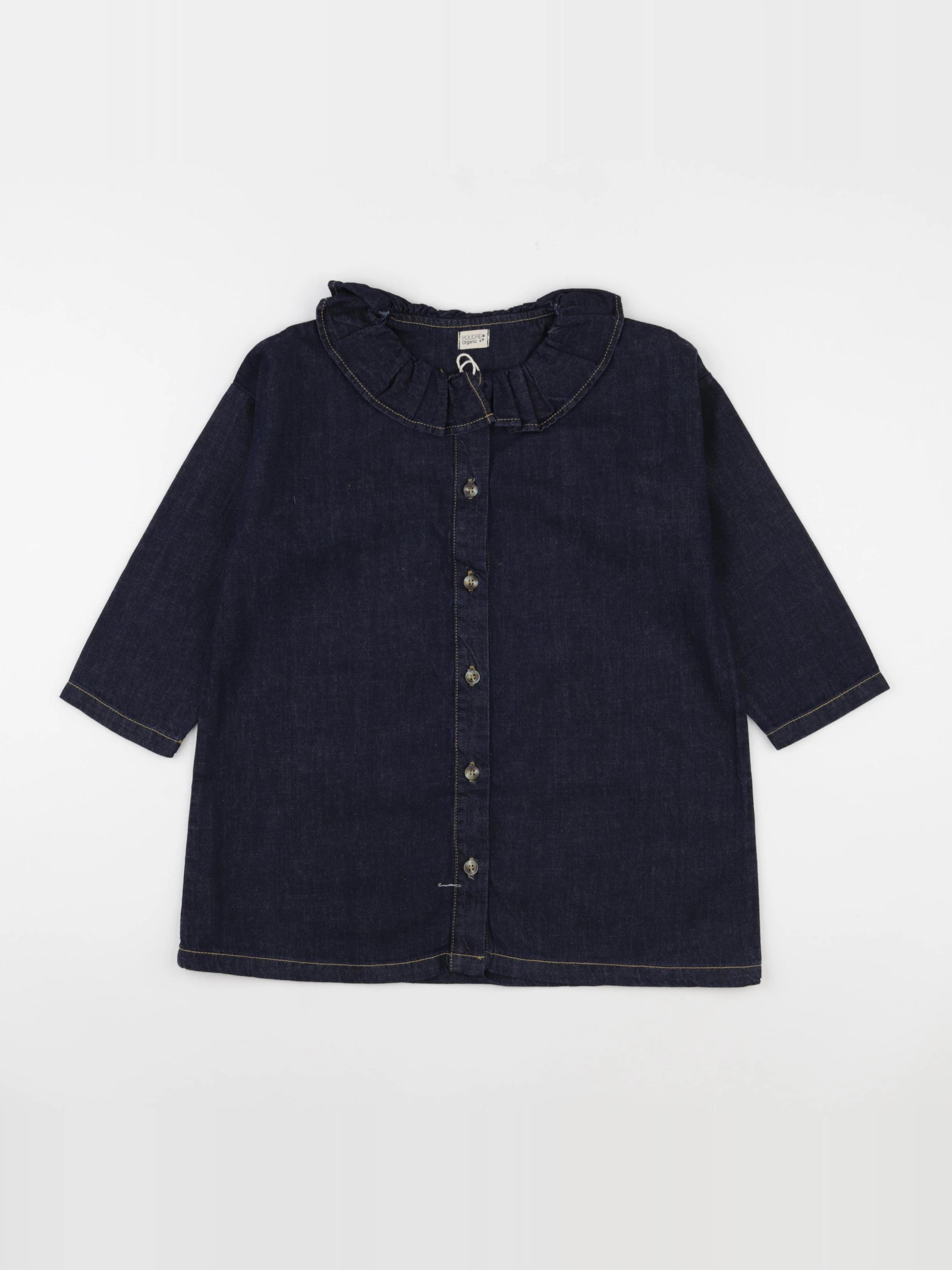 Poudre Organic - Blouse Aronie Denim Dark Blue - 12 ans