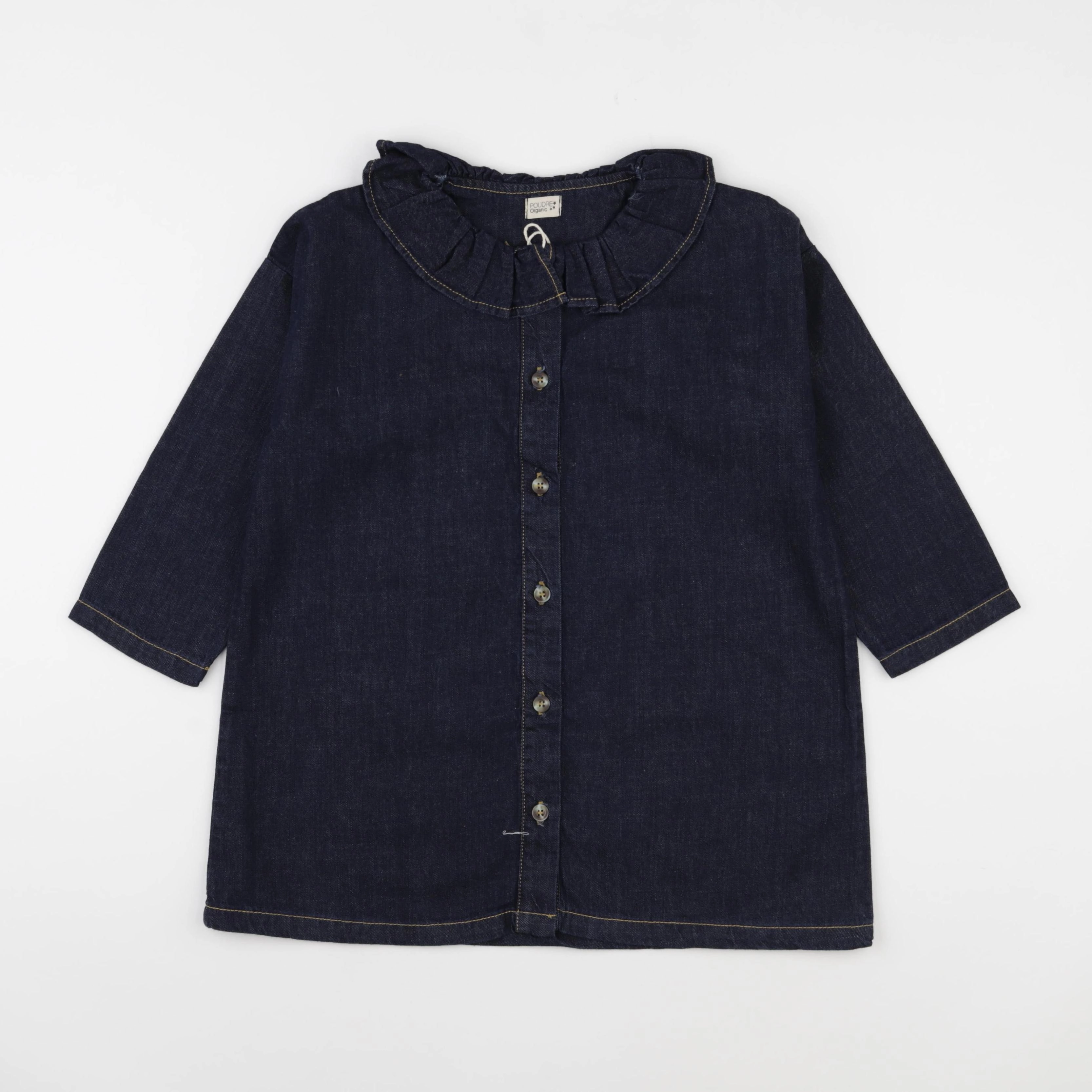 Poudre Organic - Blouse Aronie Denim Dark Blue - 14 ans