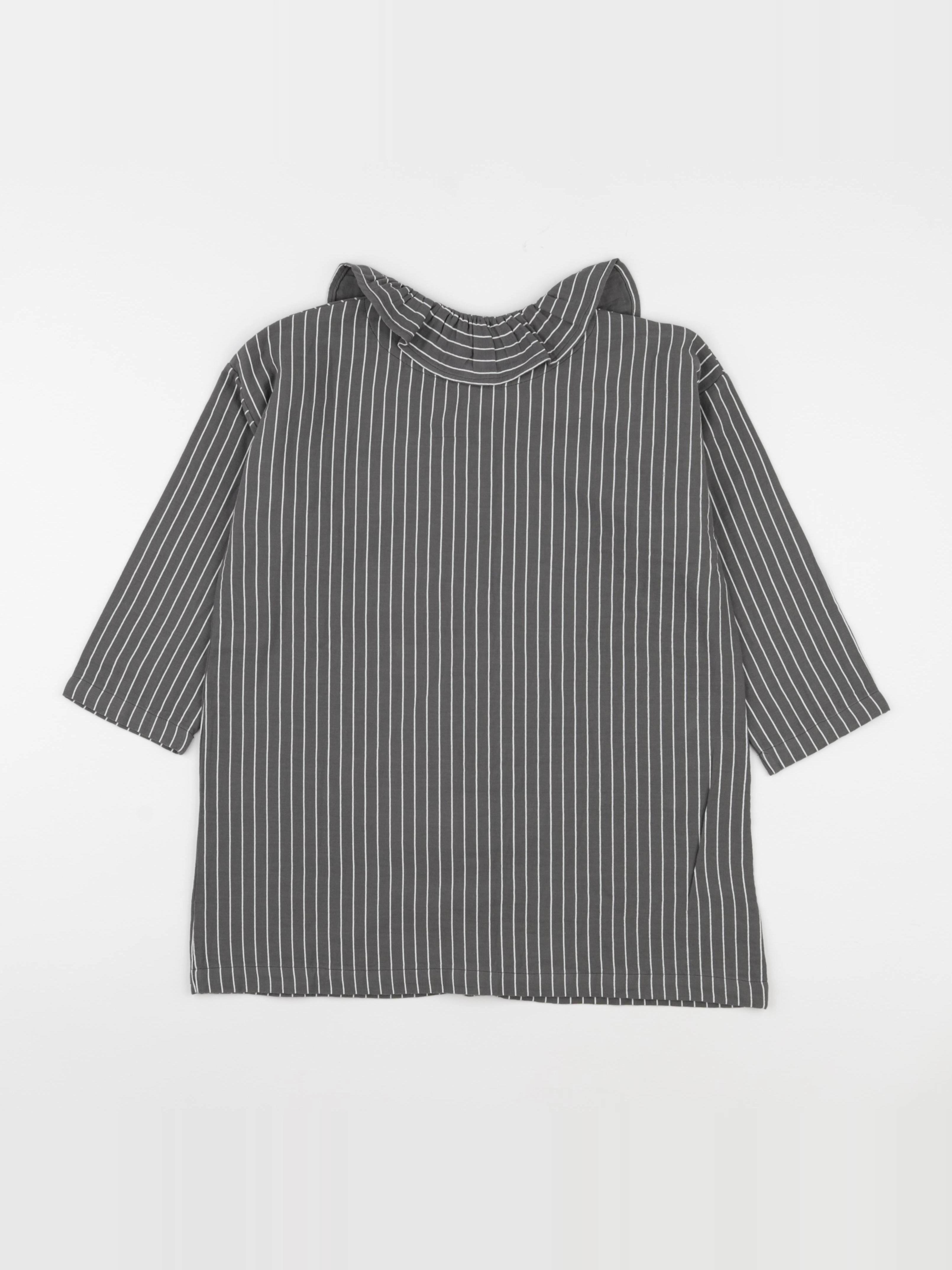 Poudre Organic - Blouse Aronie Rayures Iron Gate - 12 ans