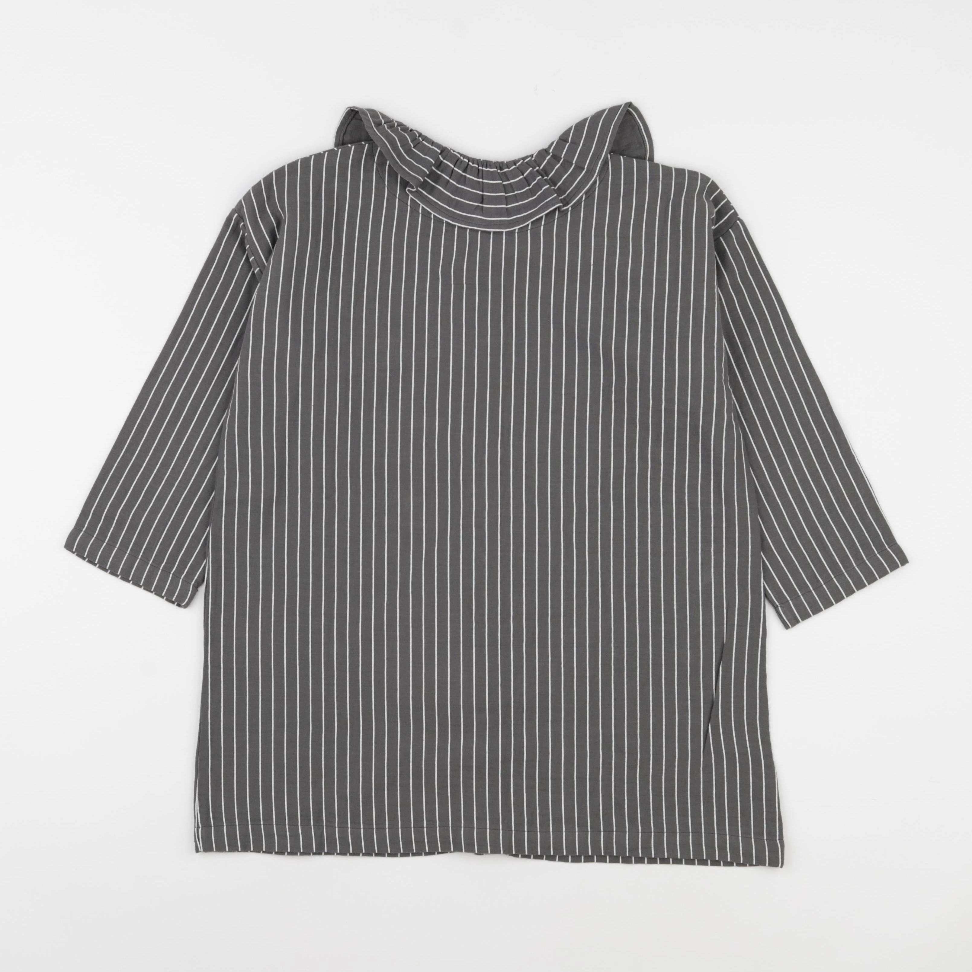 Poudre Organic - Blouse Aronie Rayures Iron Gate - 12 ans