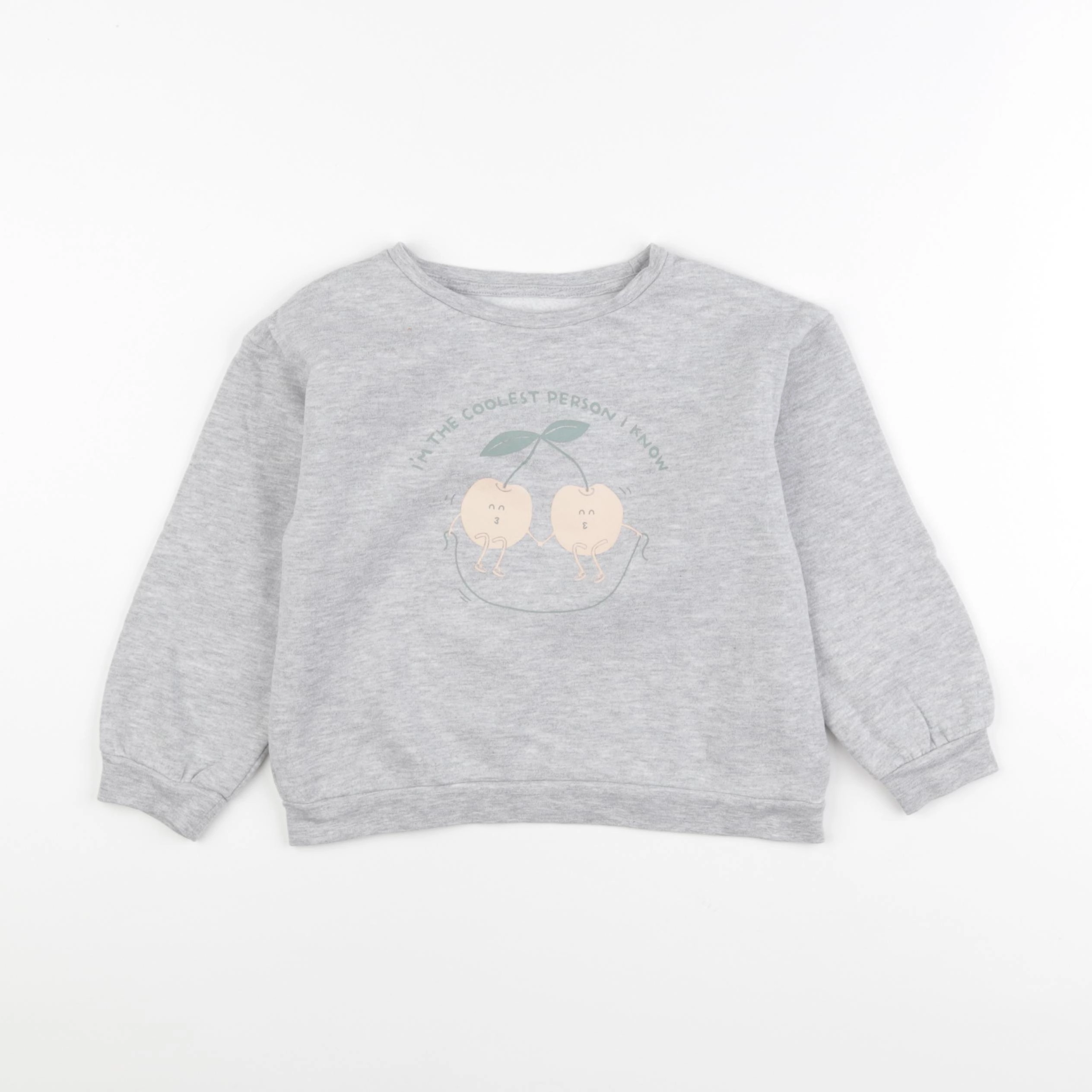 Vertbaudet - sweat gris - 6 ans