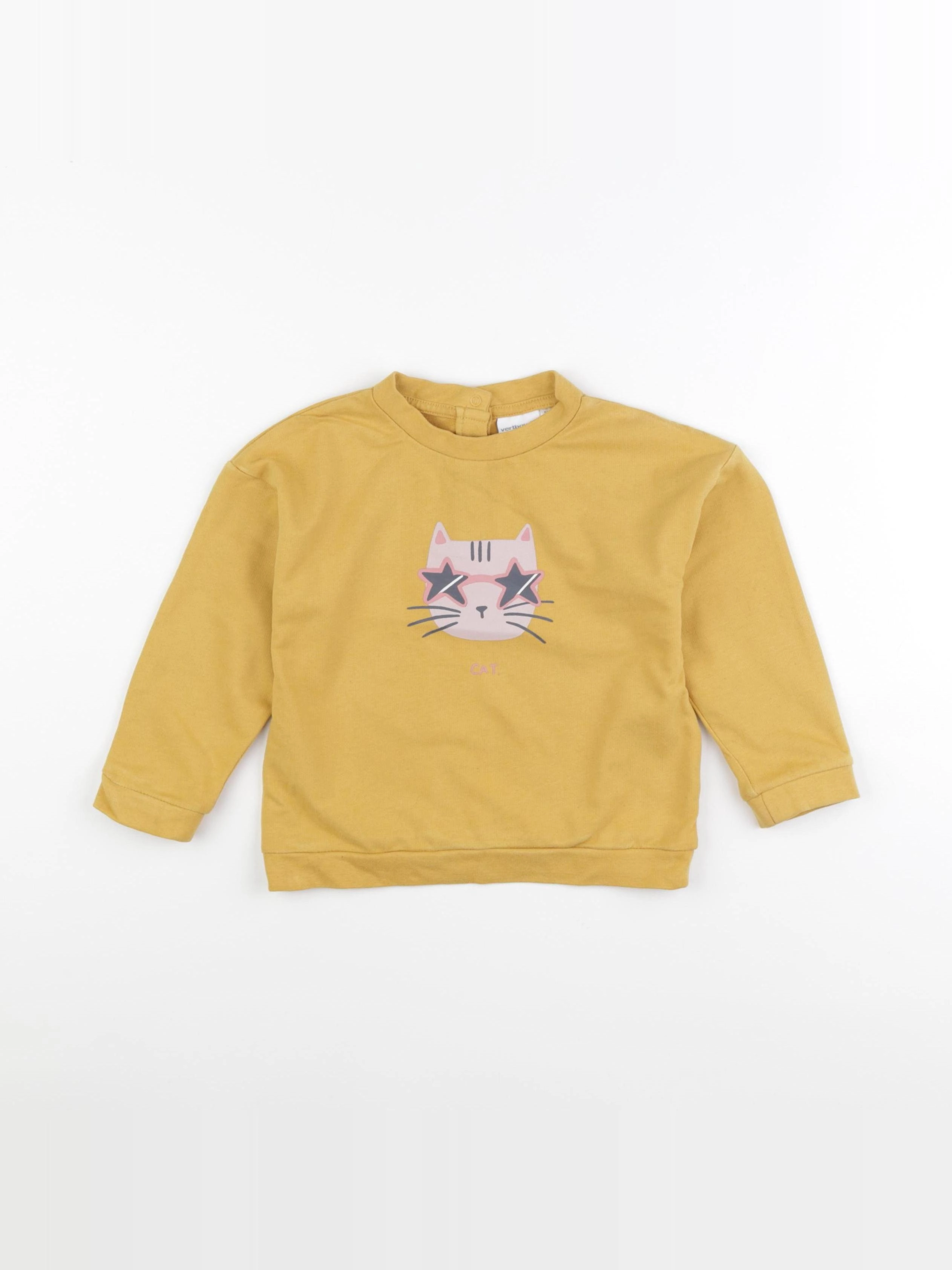 Vertbaudet - sweat jaune - 3 ans