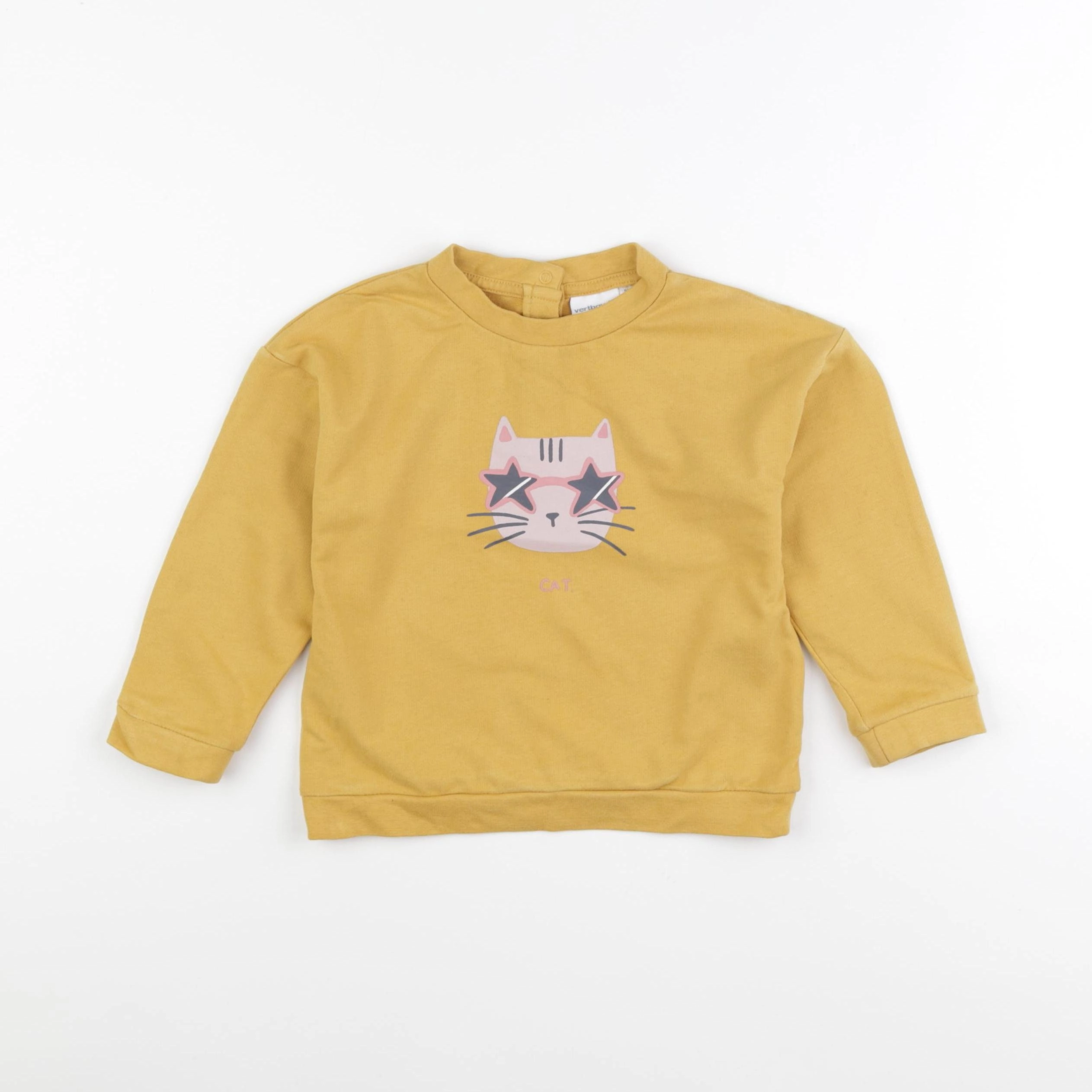 Vertbaudet - sweat jaune - 3 ans