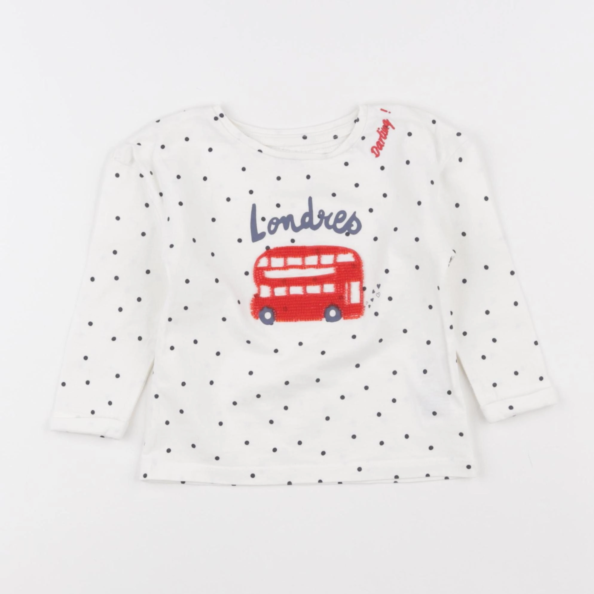 Vertbaudet - tee-shirt blanc - 2 ans