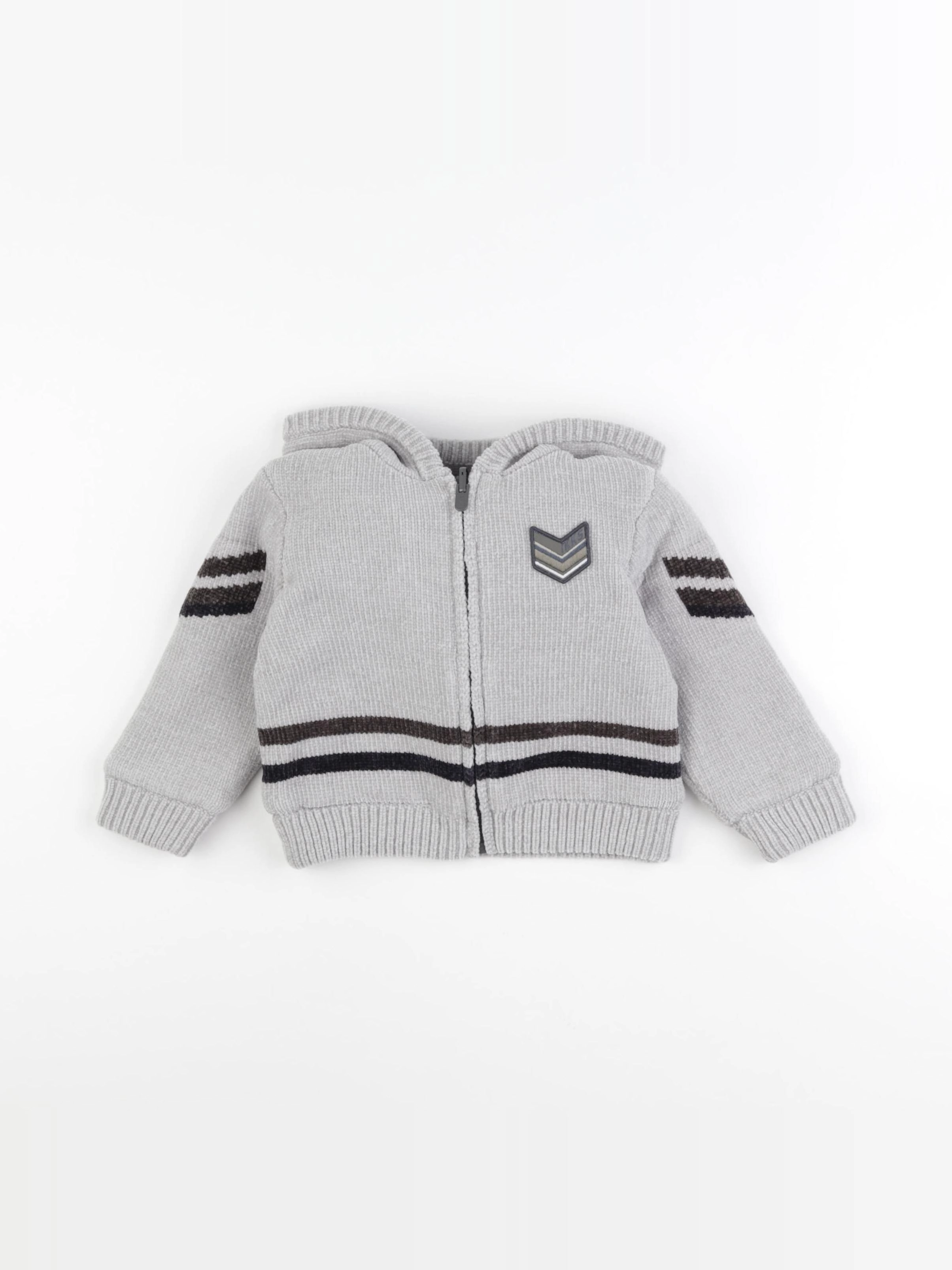 IKKS - sweat réversible gris - 18 mois