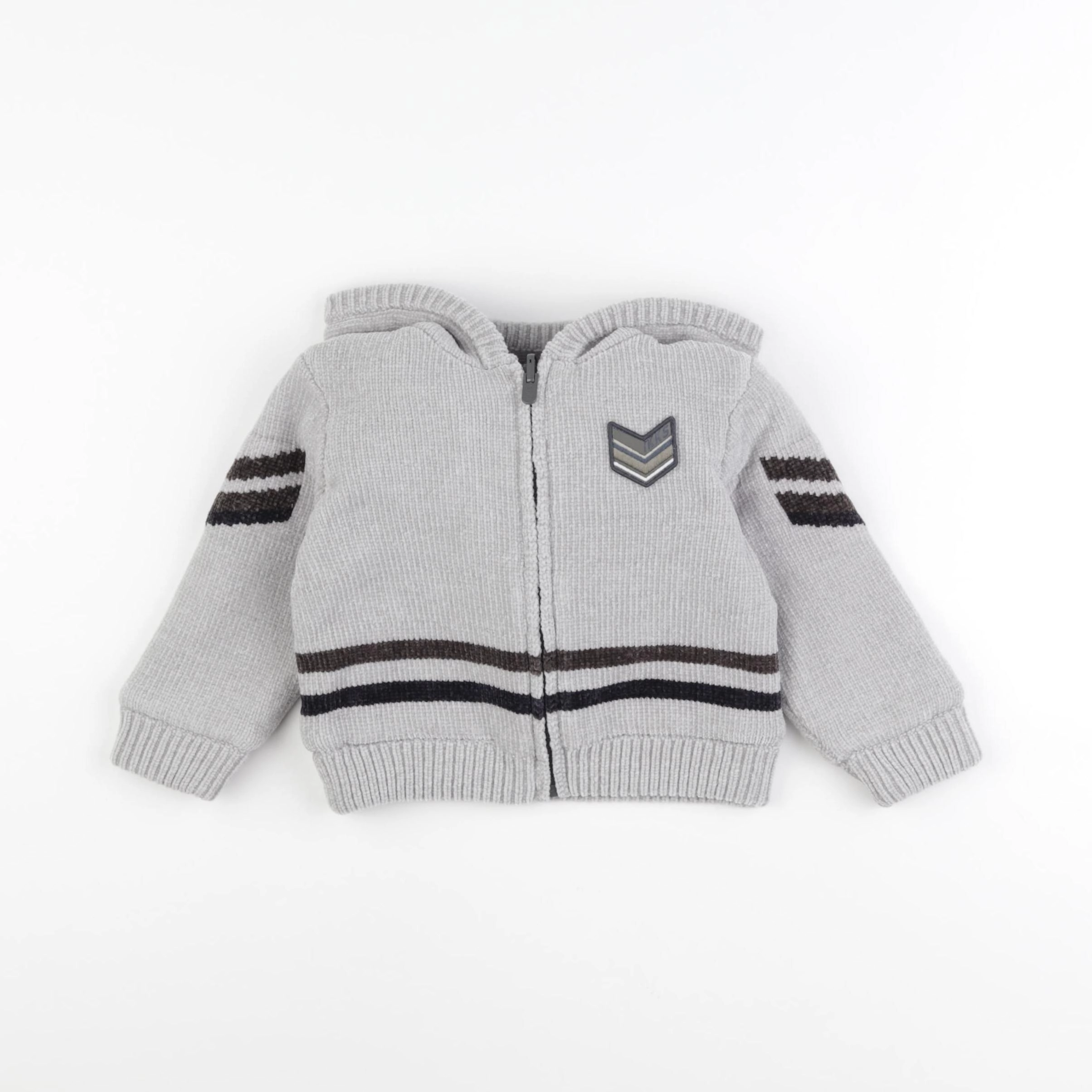 IKKS - sweat réversible gris - 18 mois