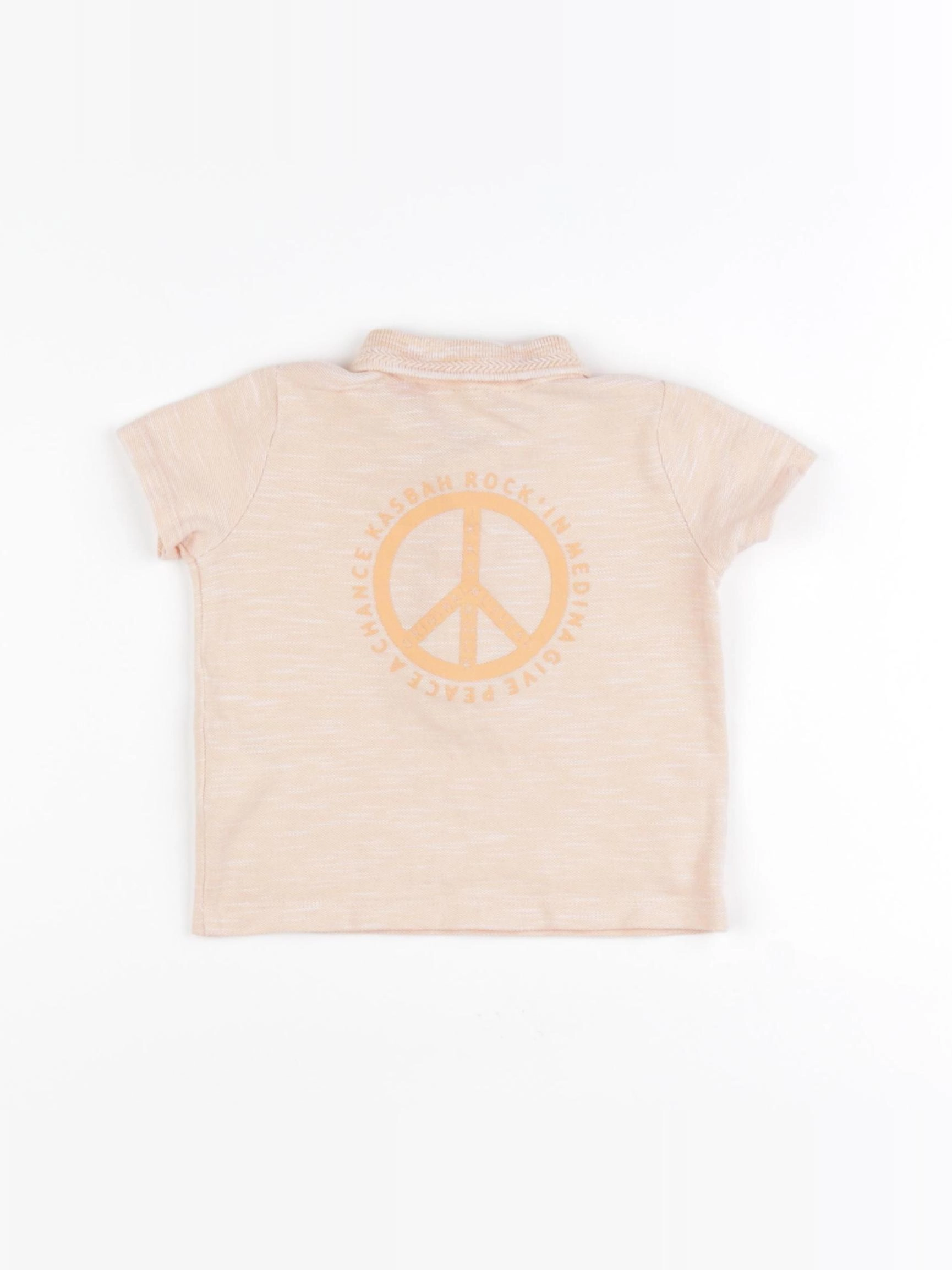 IKKS - polo imprimé au dos orange - 6 mois