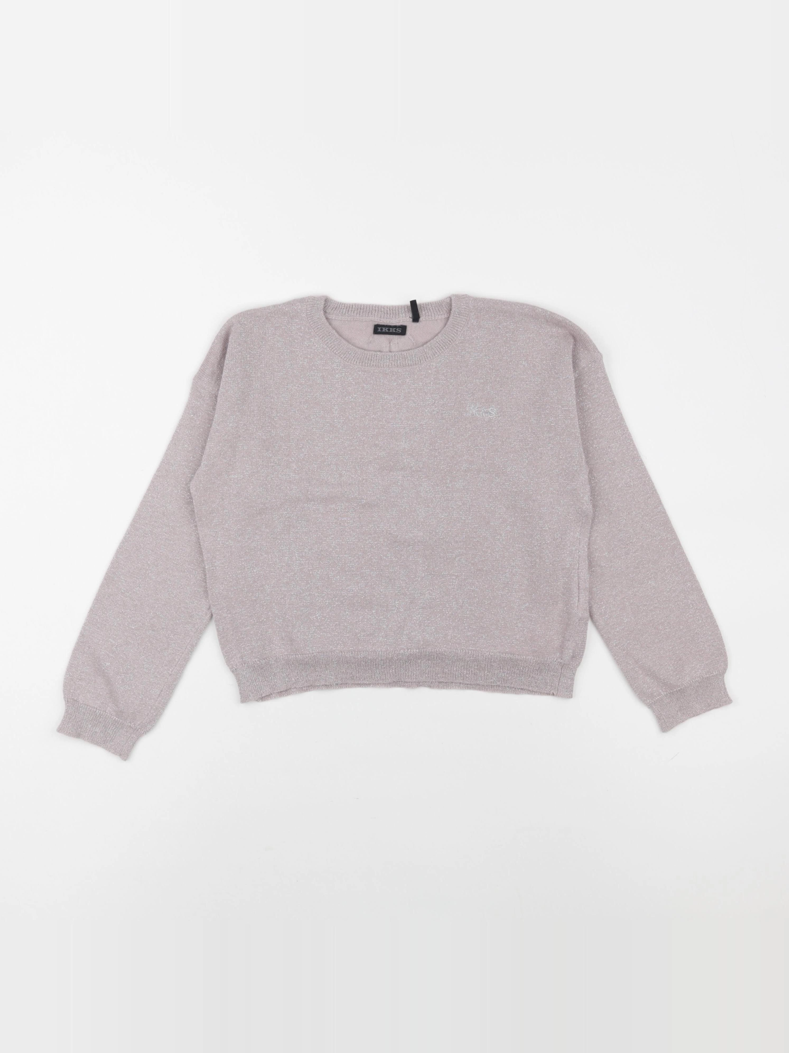 IKKS - pull rose, argent - 6 ans