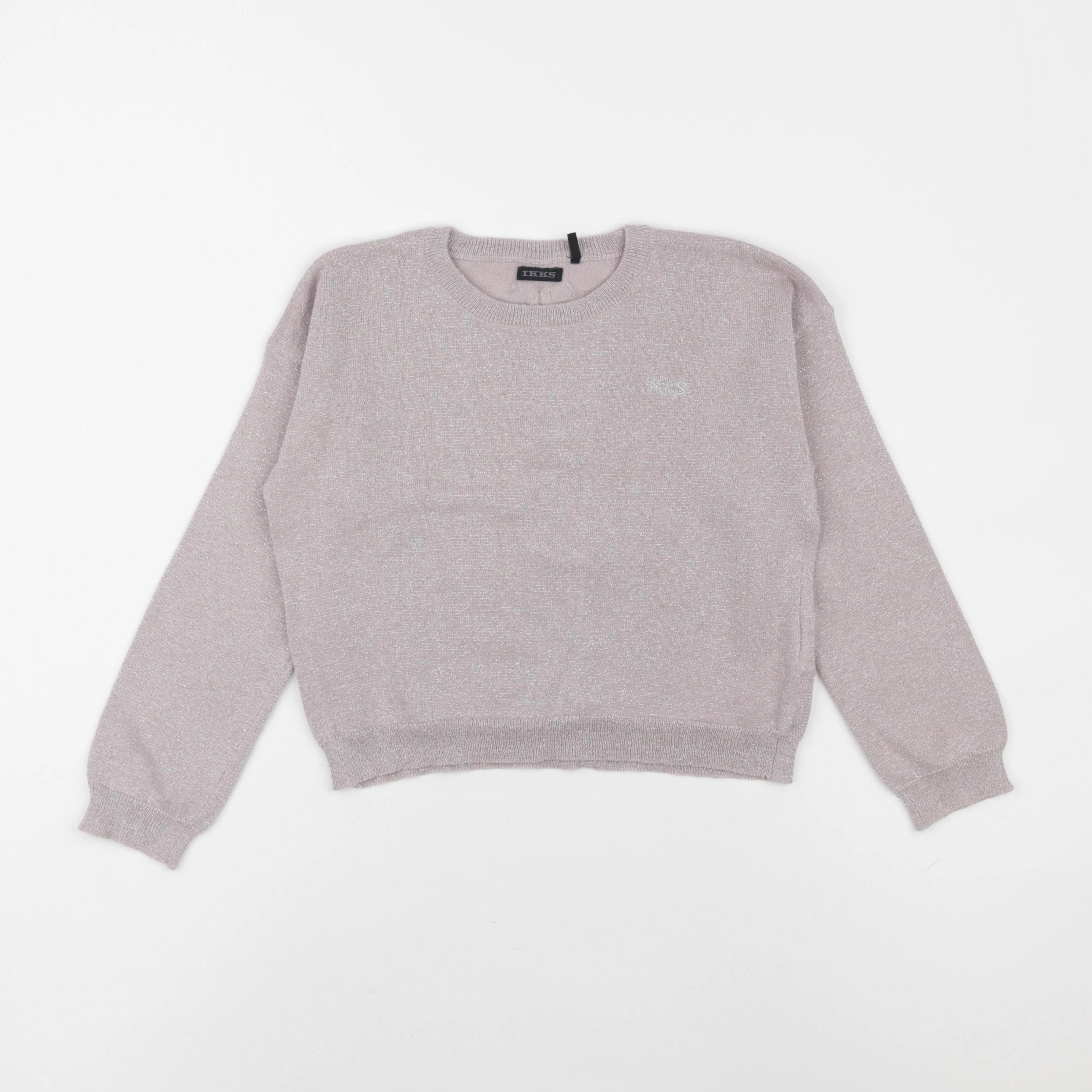 IKKS - pull rose, argent - 6 ans