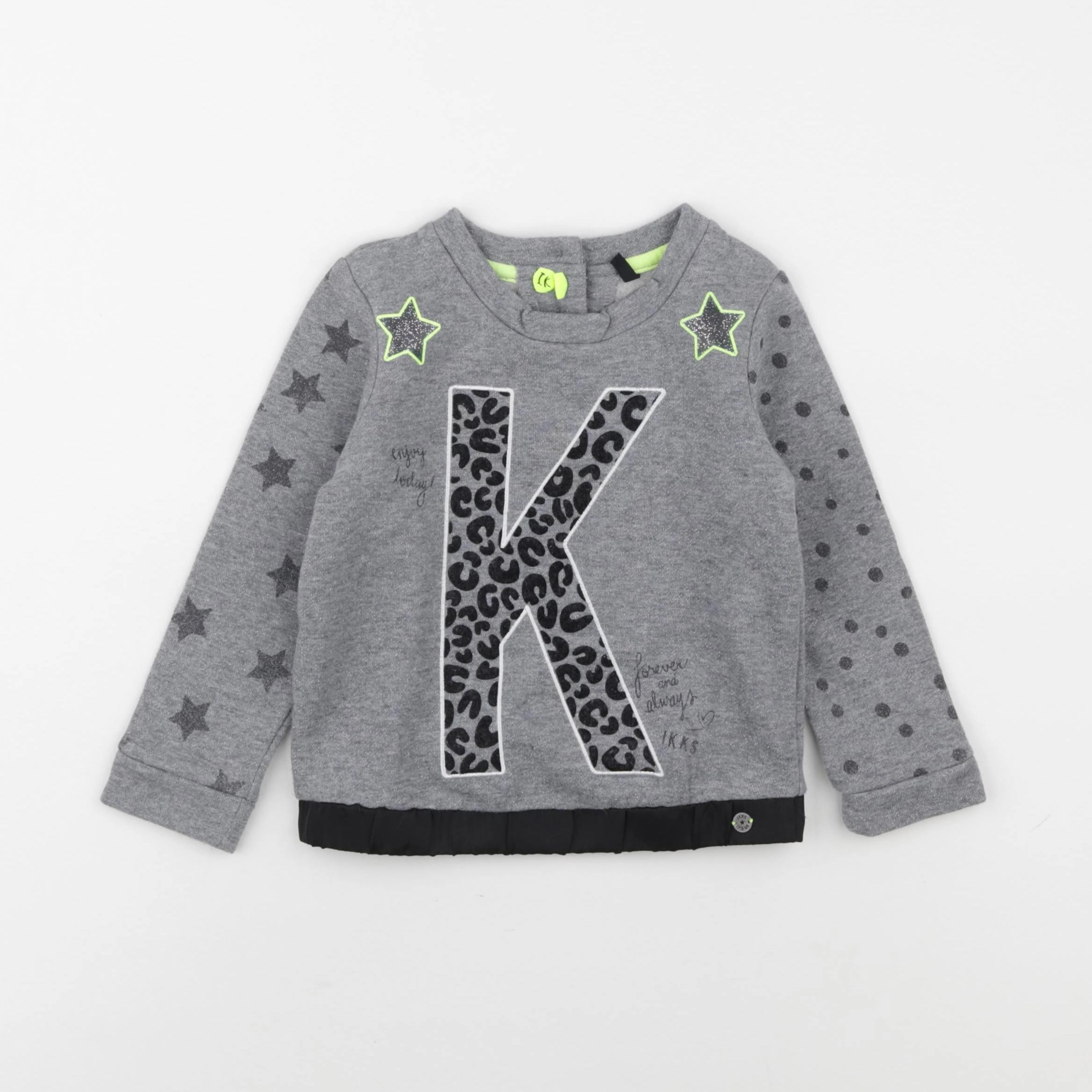 IKKS - sweat gris - 2 ans