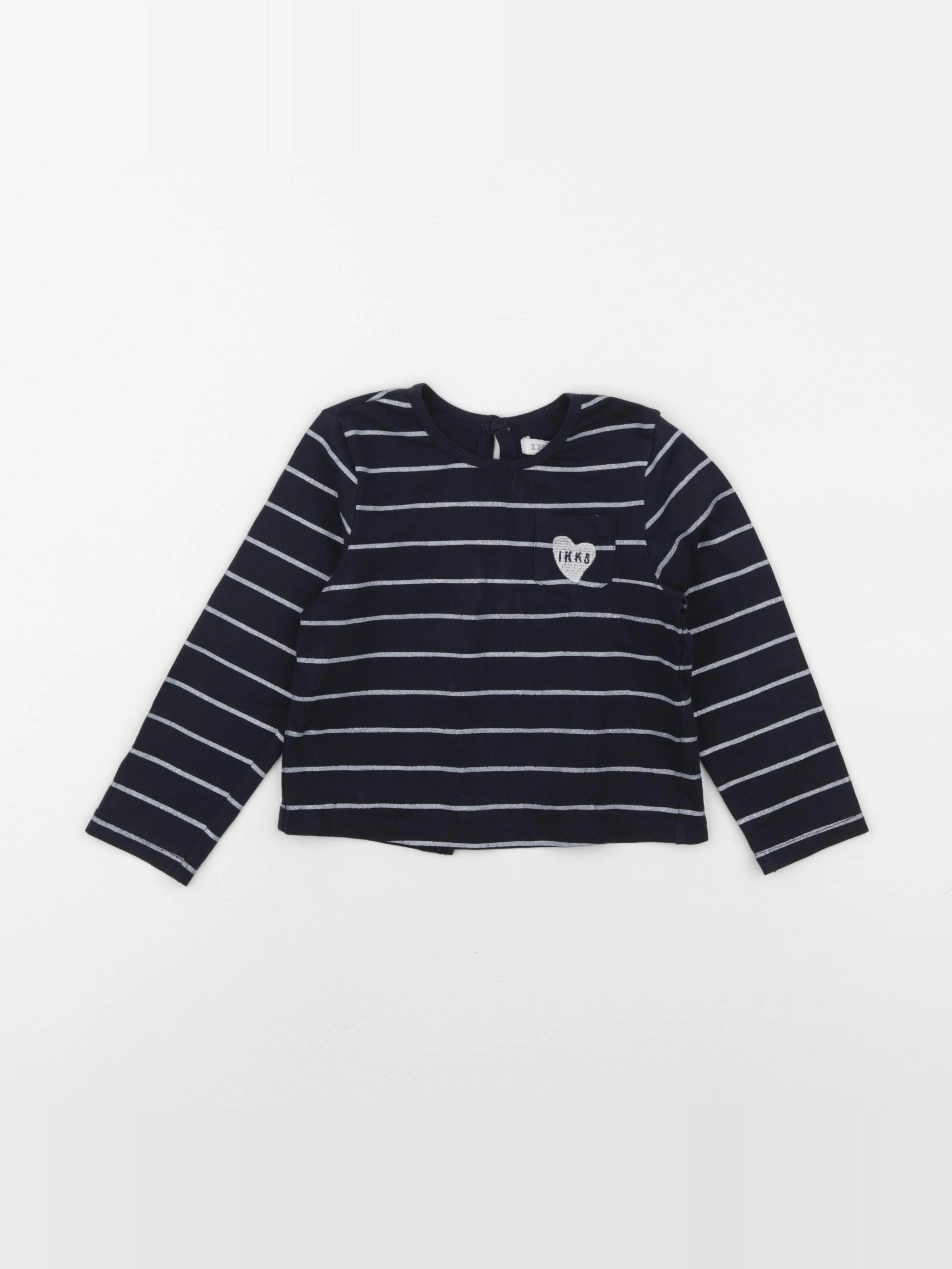 IKKS - tee-shirt bleu, argent - 2 ans