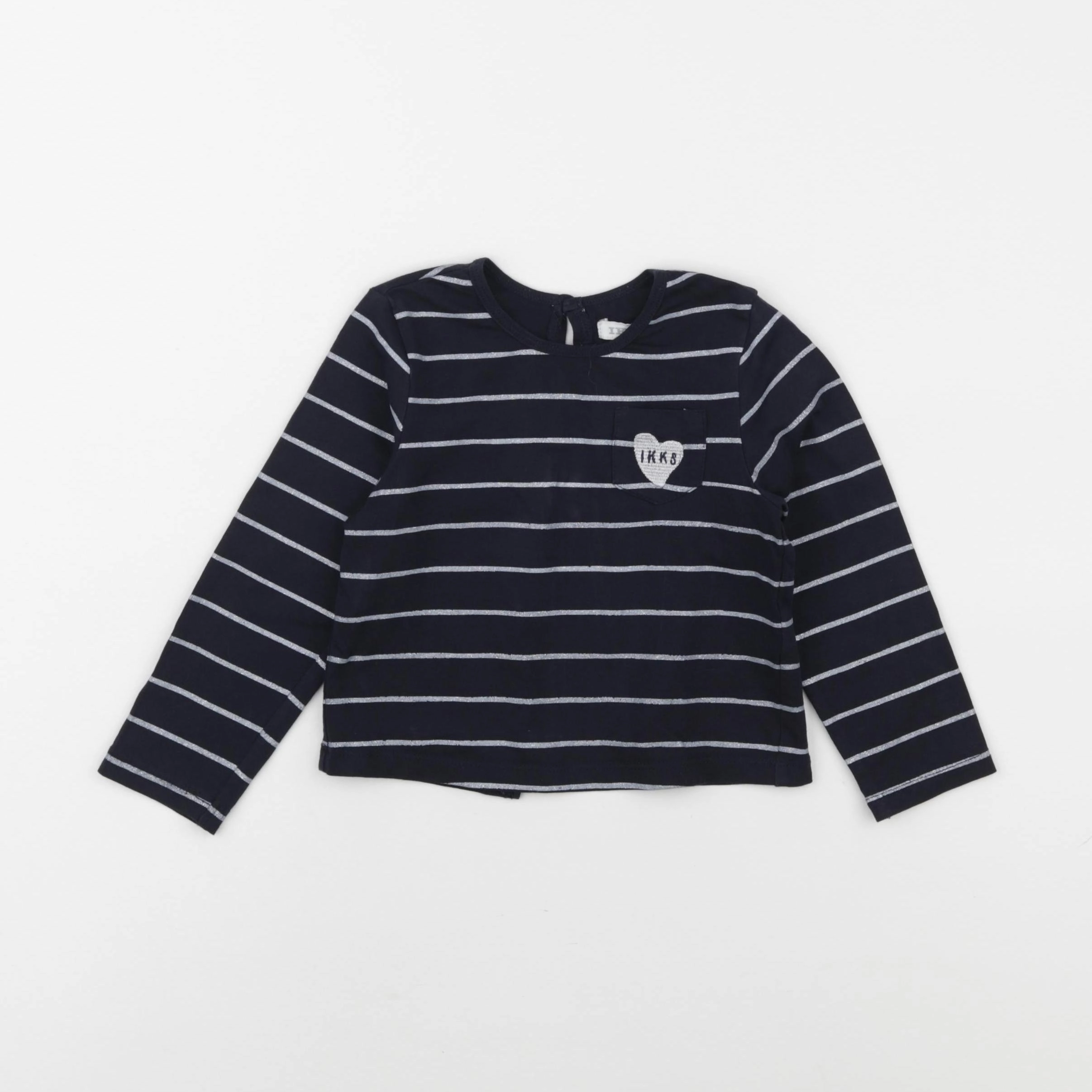 IKKS - tee-shirt bleu, argent - 2 ans