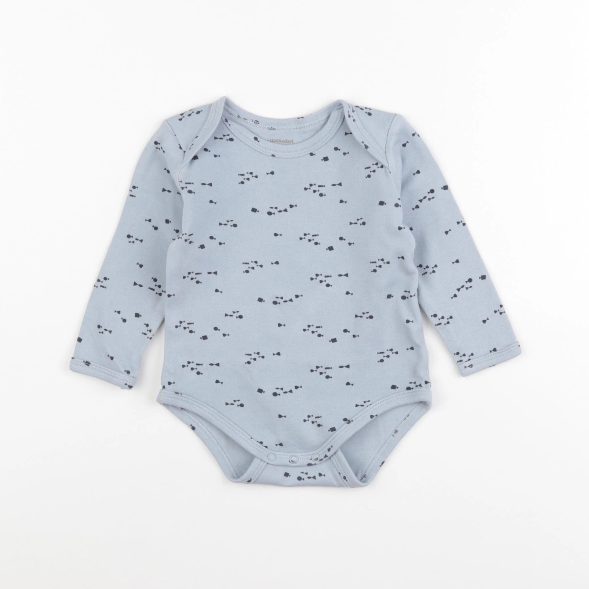 Vertbaudet - body bleu - 12 mois