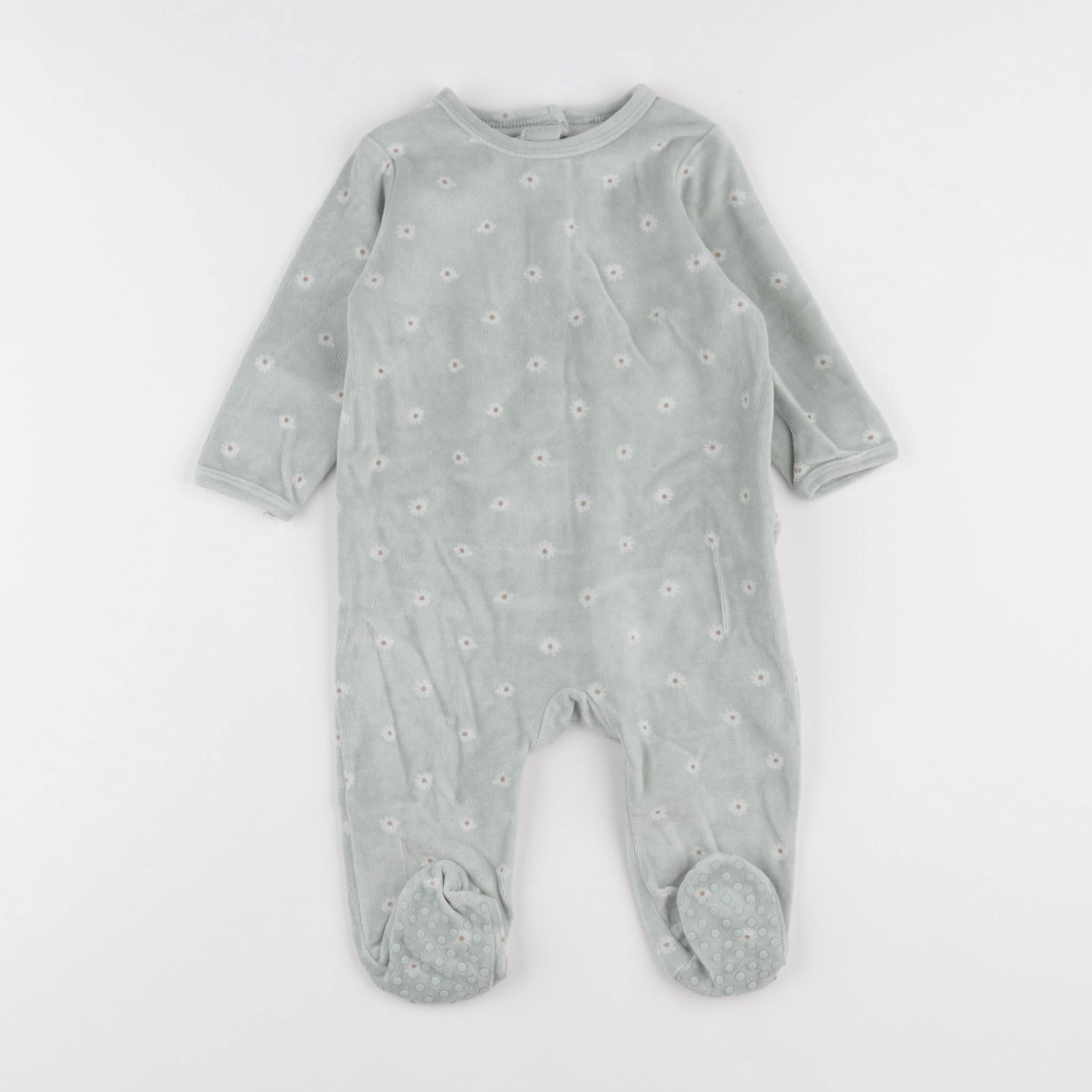 Vertbaudet - pyjama velours vert - 12 mois