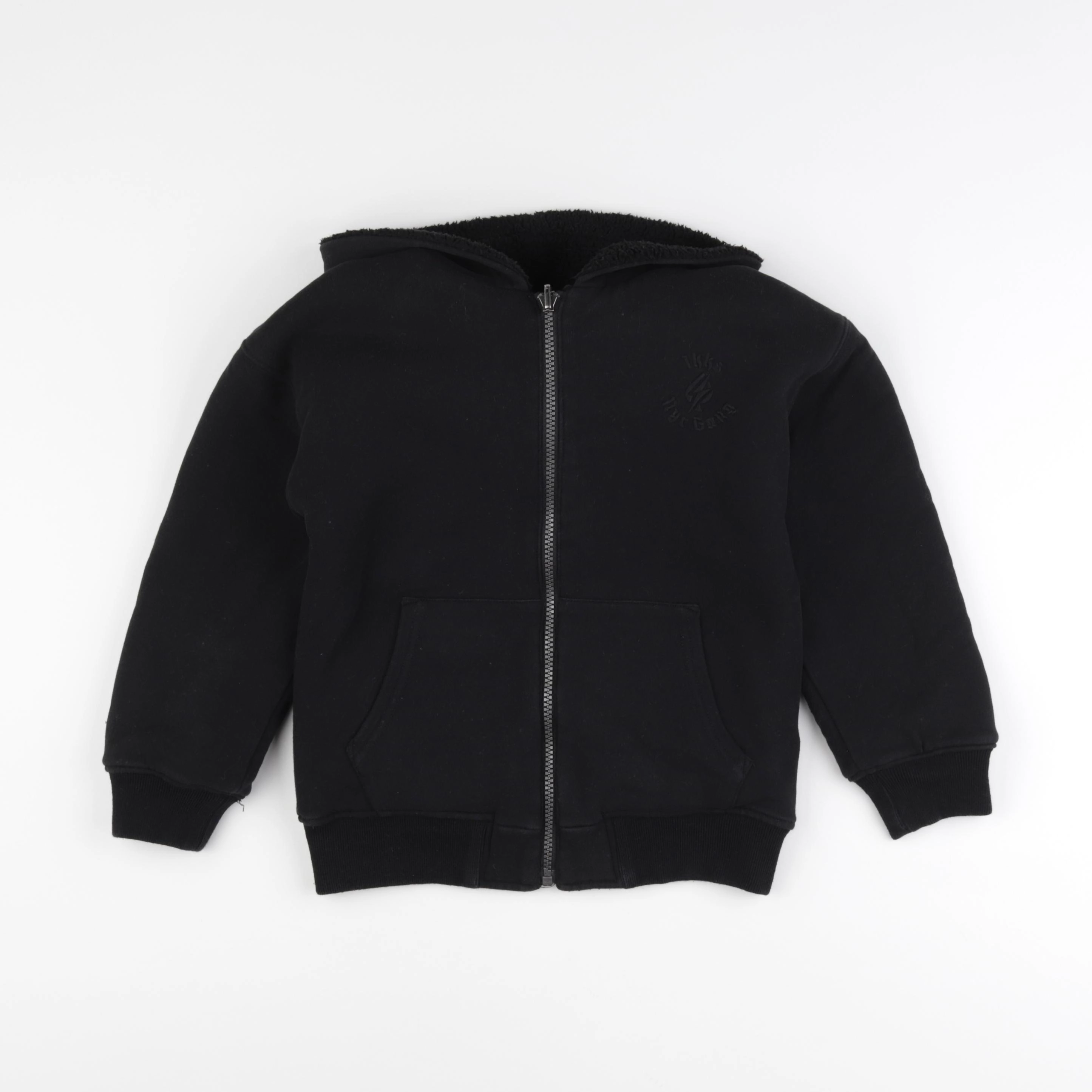 IKKS - sweat réversible, imprimé au dos noir - 8 ans