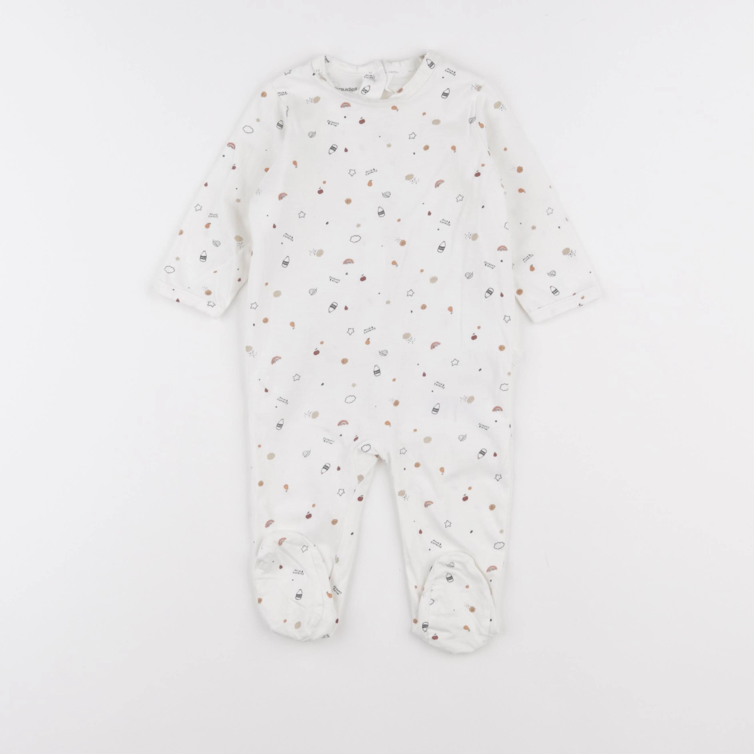 Vertbaudet - pyjama coton blanc - 6 mois