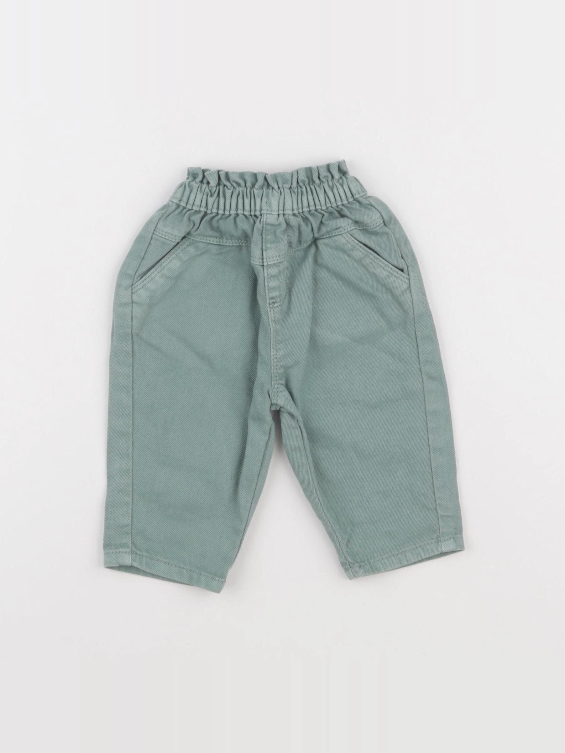 Vertbaudet - pantalon vert - 3 mois