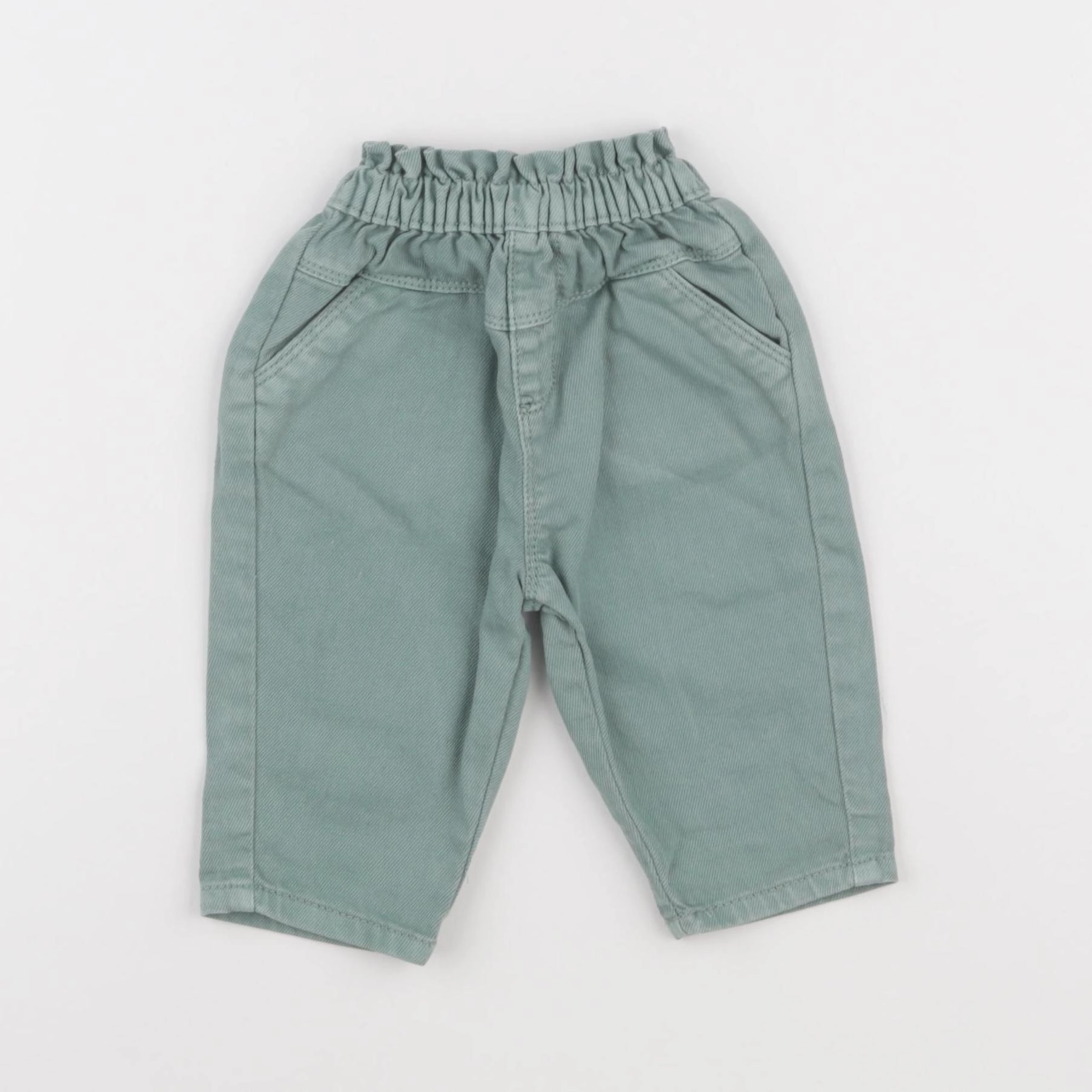 Vertbaudet - pantalon vert - 3 mois