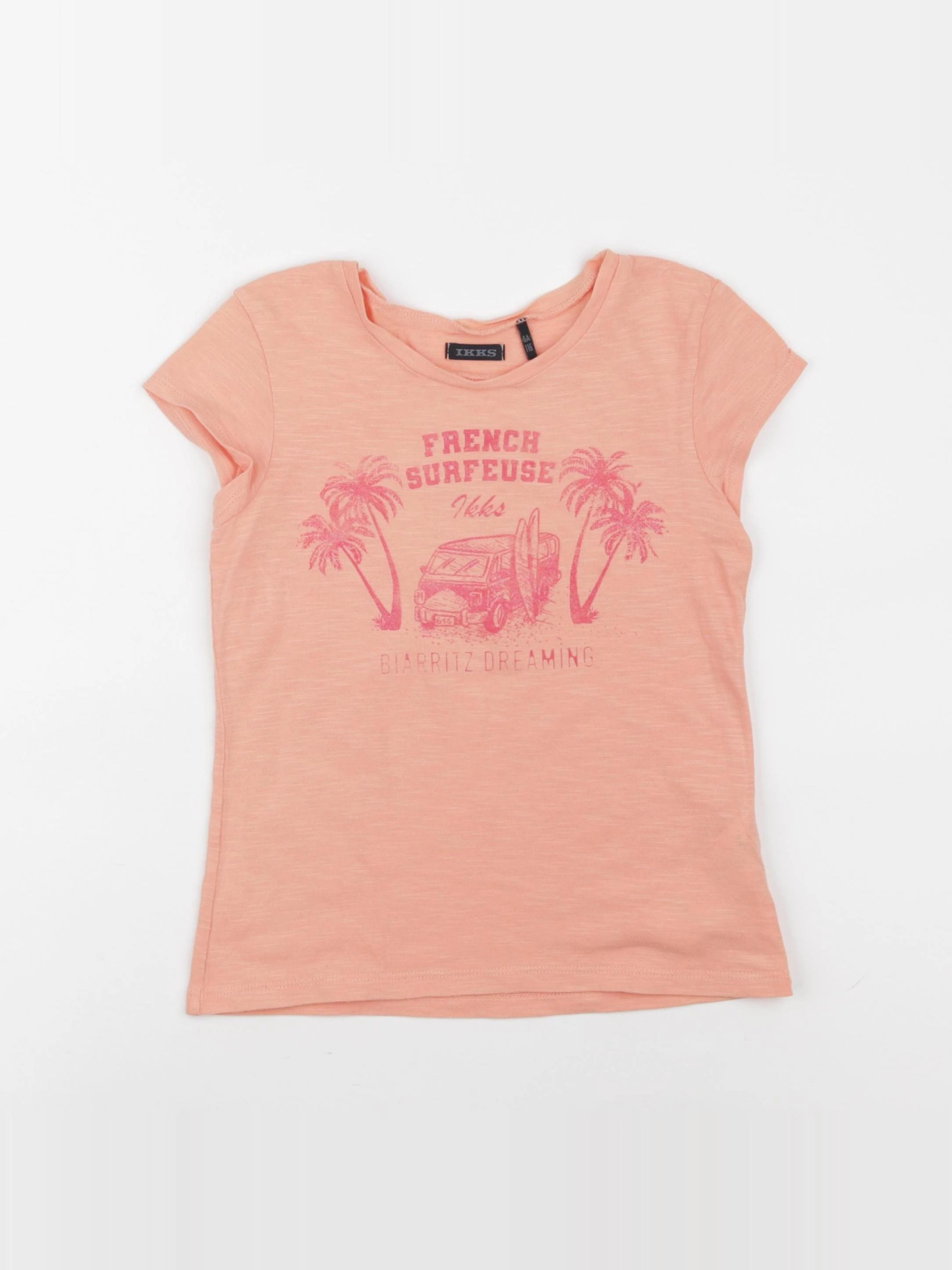 IKKS - tee-shirt orange - 6 ans