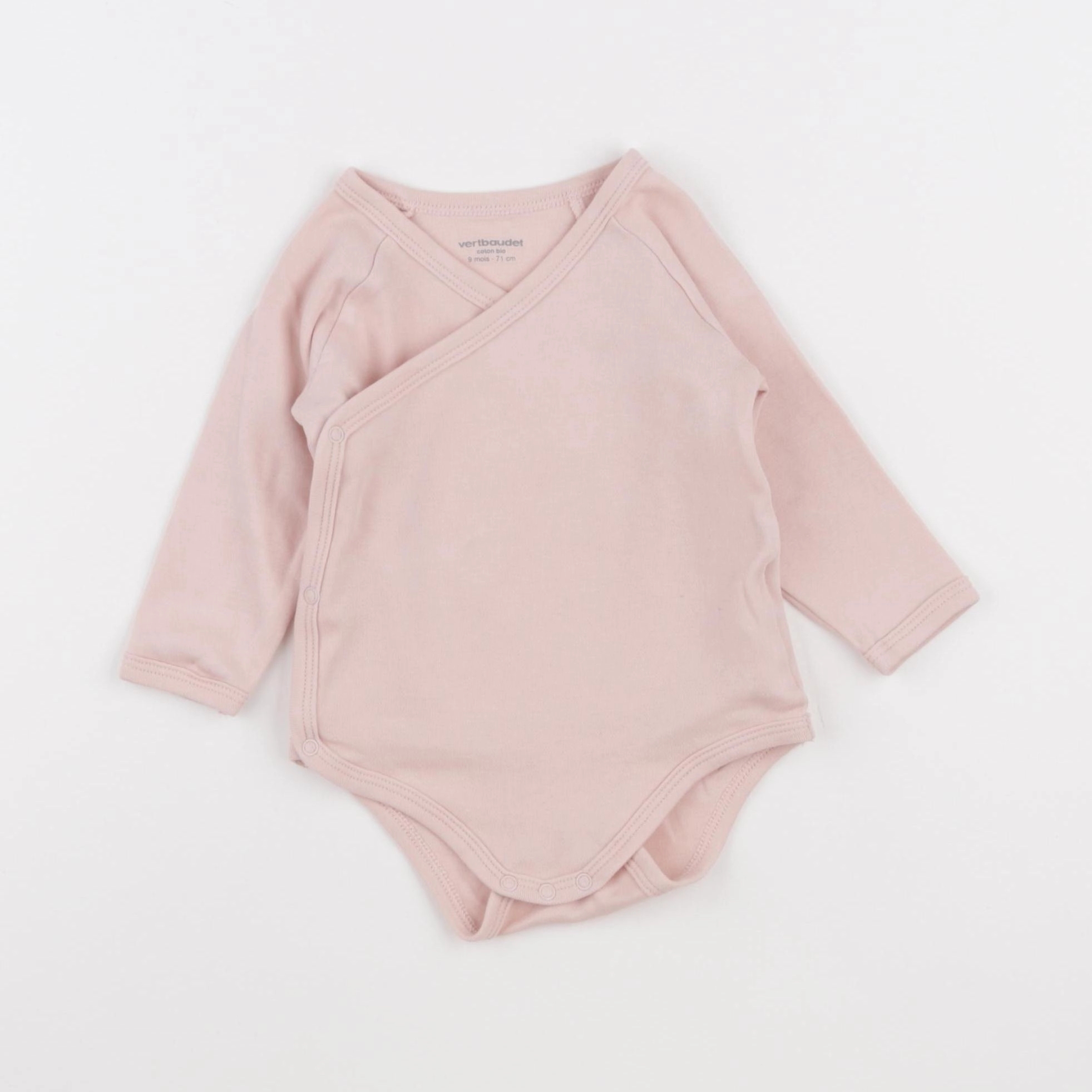 Vertbaudet - body rose - 9 mois