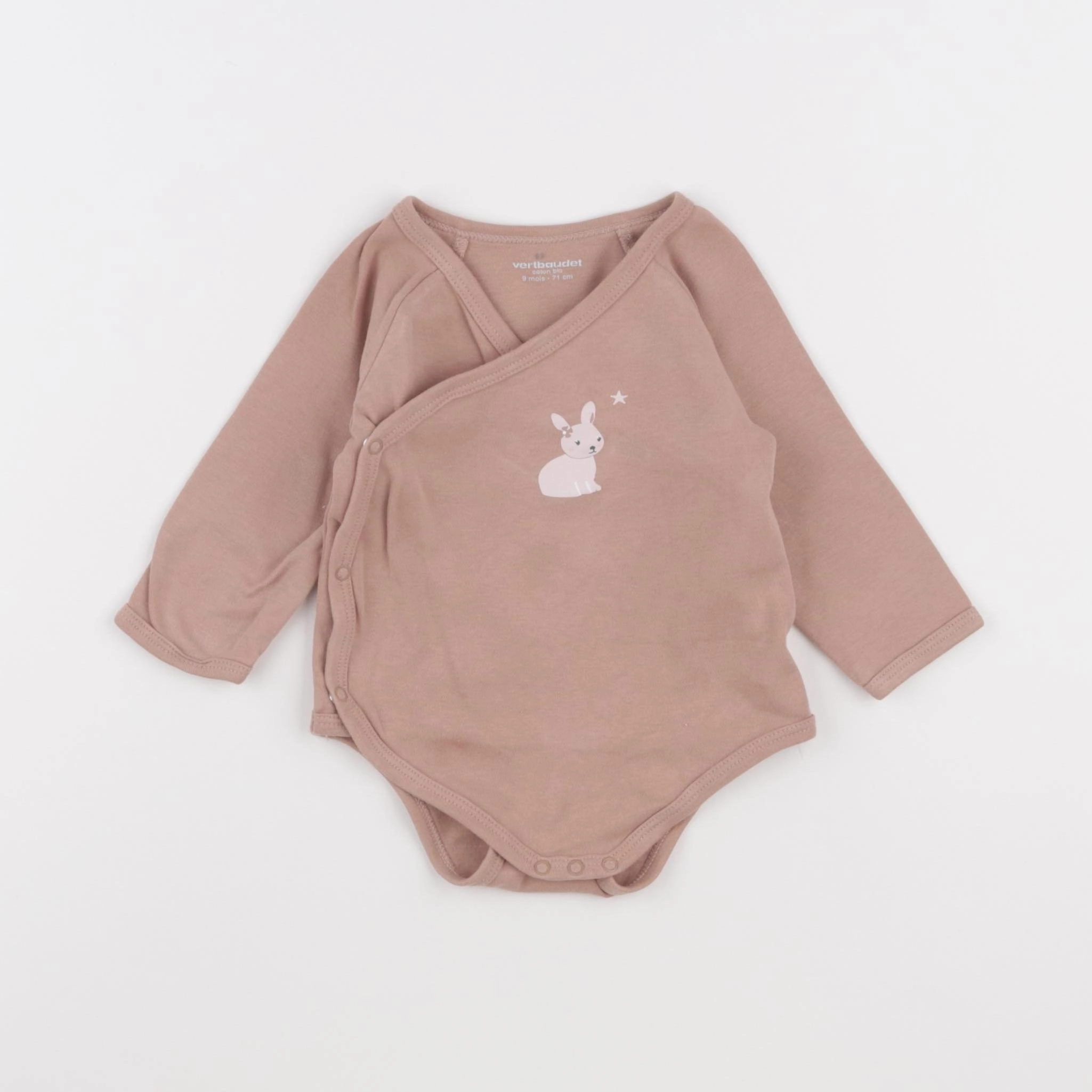 Vertbaudet - body rose - 9 mois