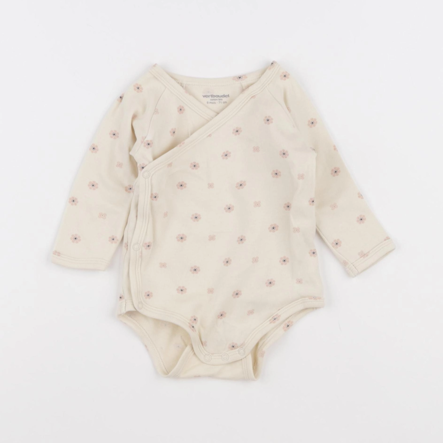 Vertbaudet - body beige - 9 mois