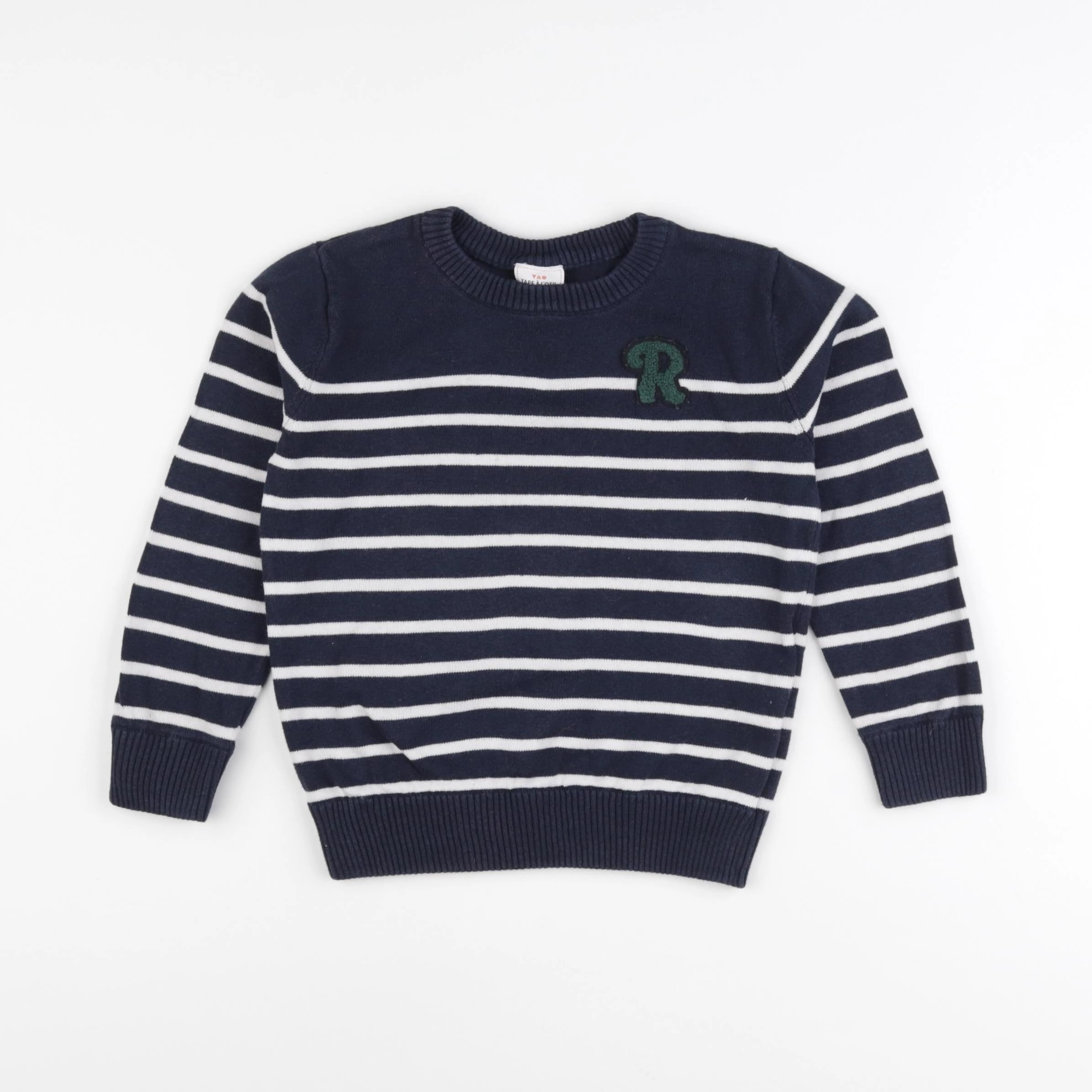 Tape à l'oeil - pull blanc, bleu - 4 ans