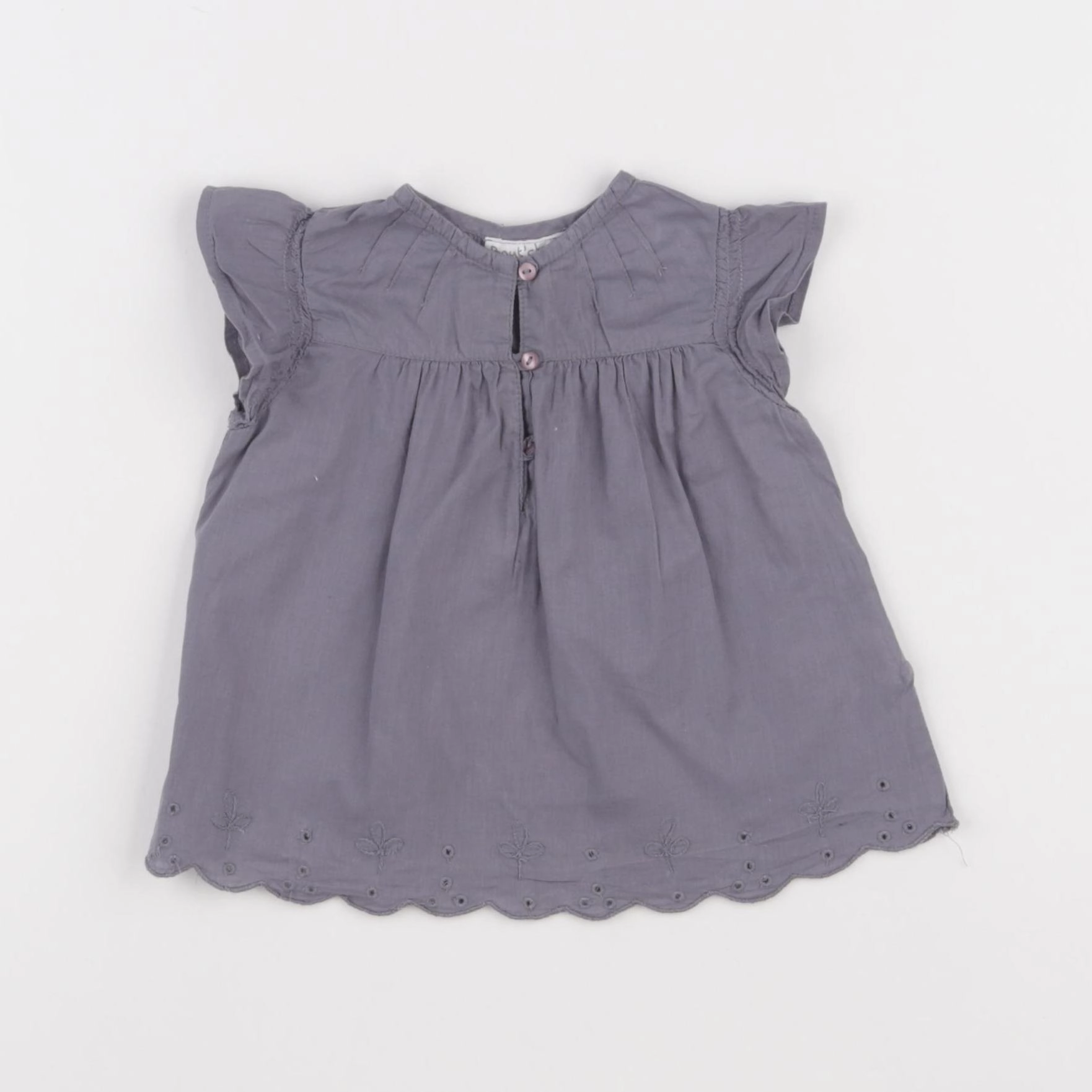 Boutchou - blouse gris - 9 mois