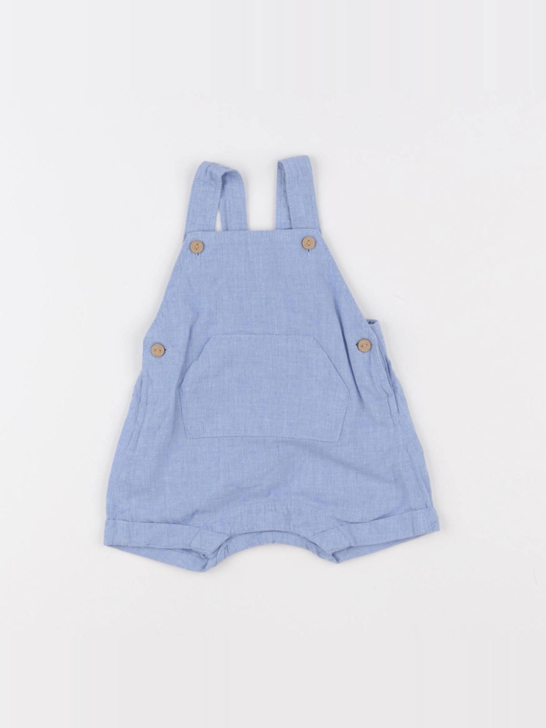 H&M - salopette bleu - 0/1 mois