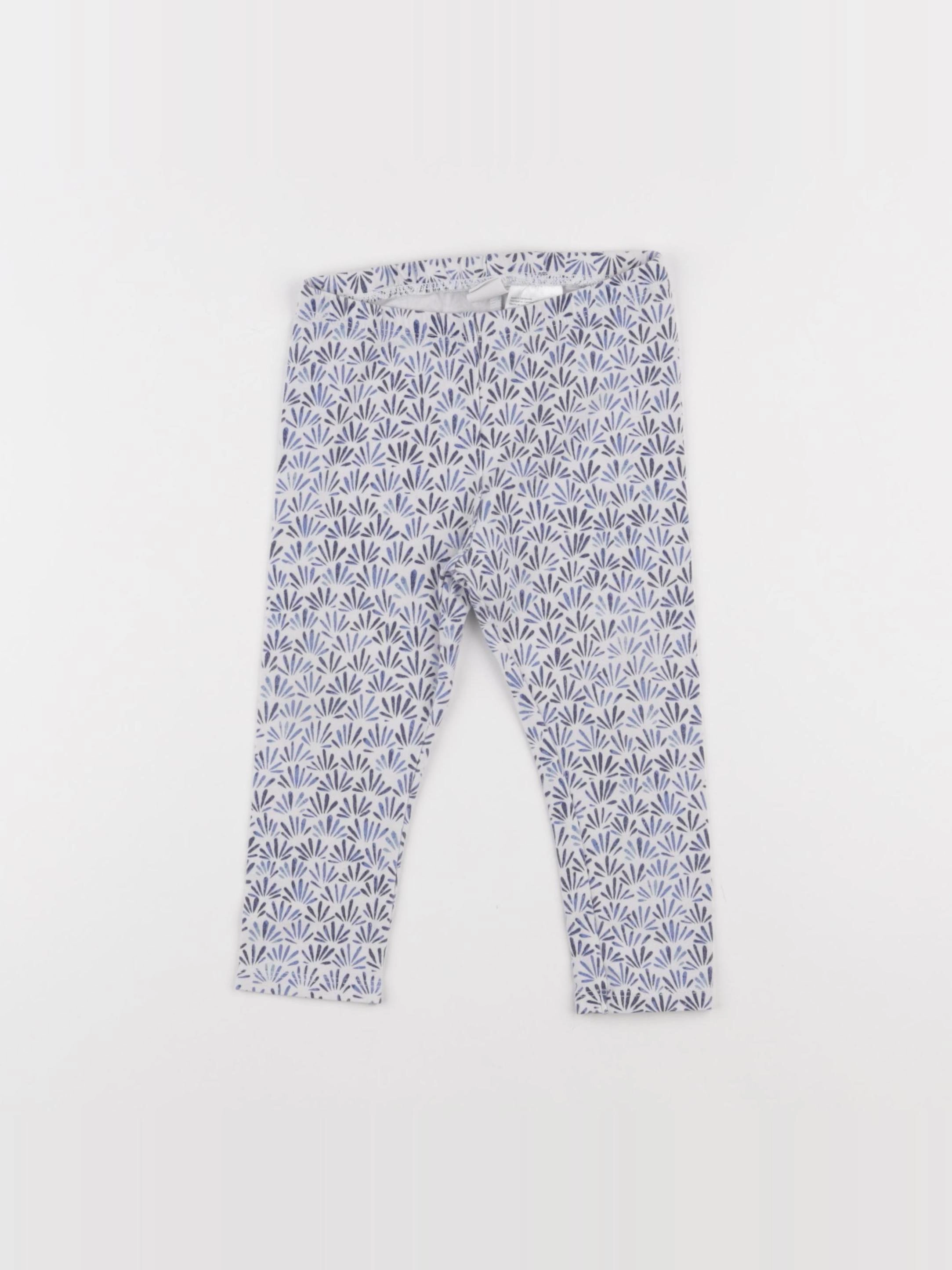 H&M - legging bleu, blanc - 18/24 mois