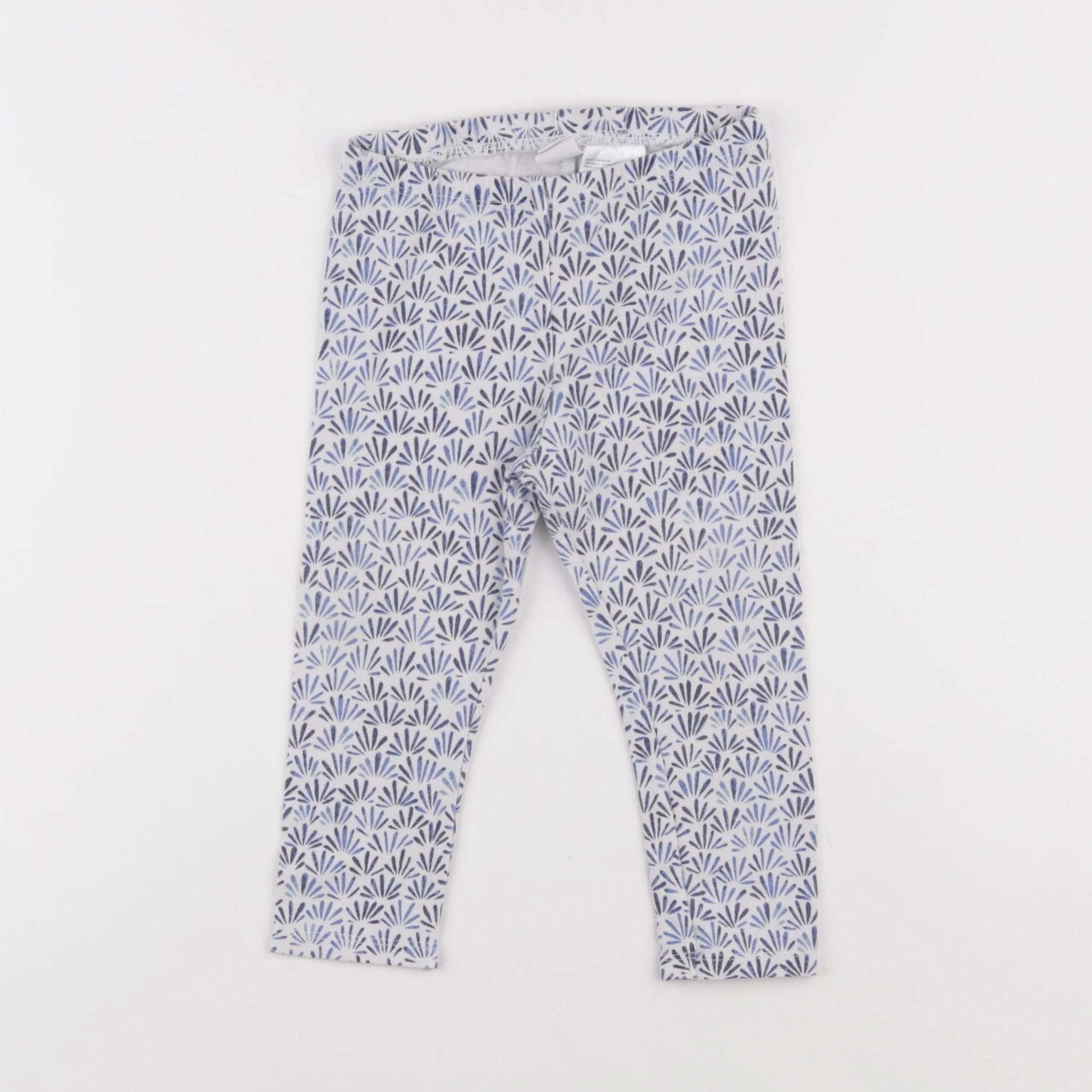 H&M - legging bleu, blanc - 18/24 mois