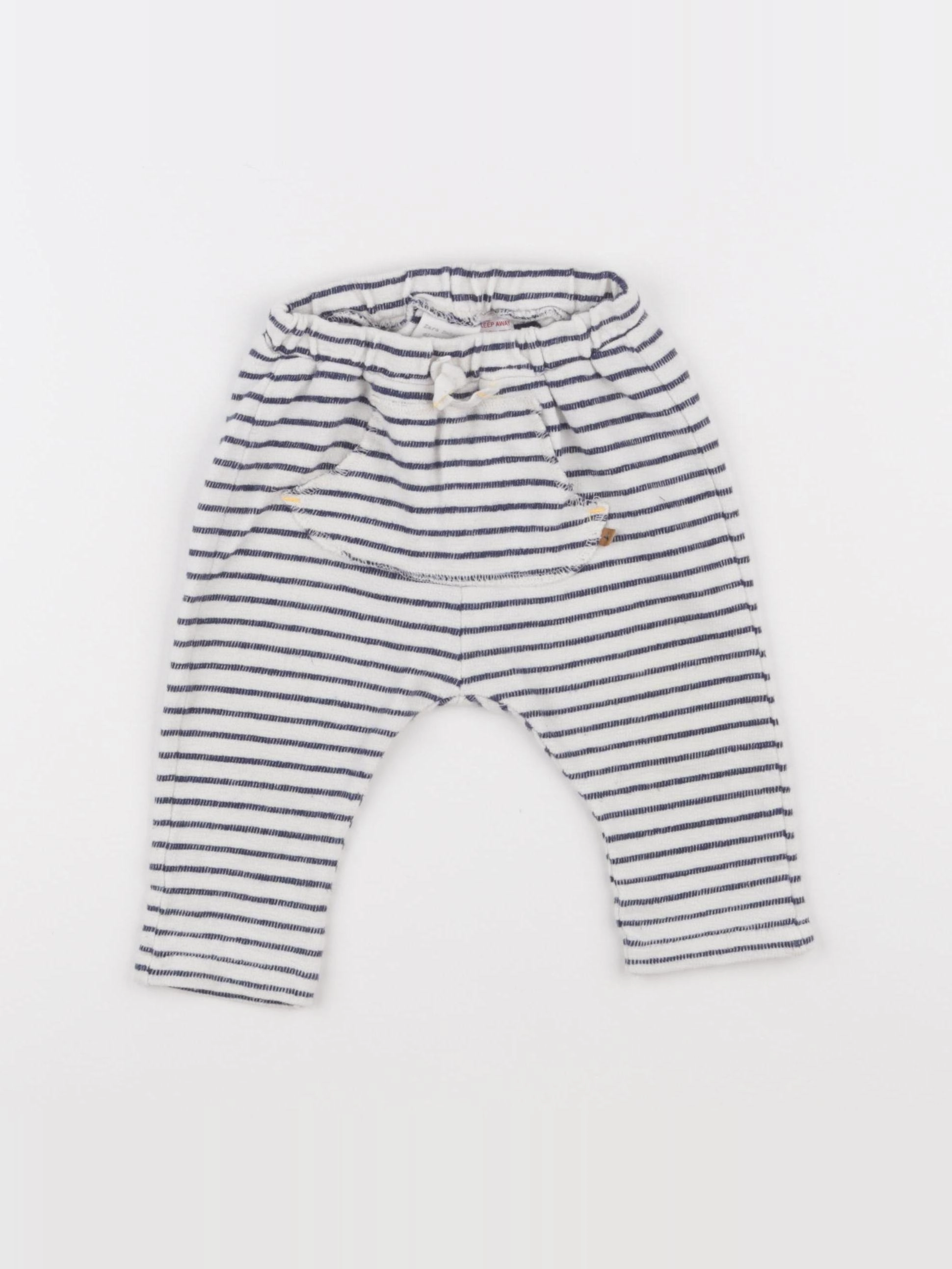 Zara - pantalon blanc, bleu - 6/9 mois