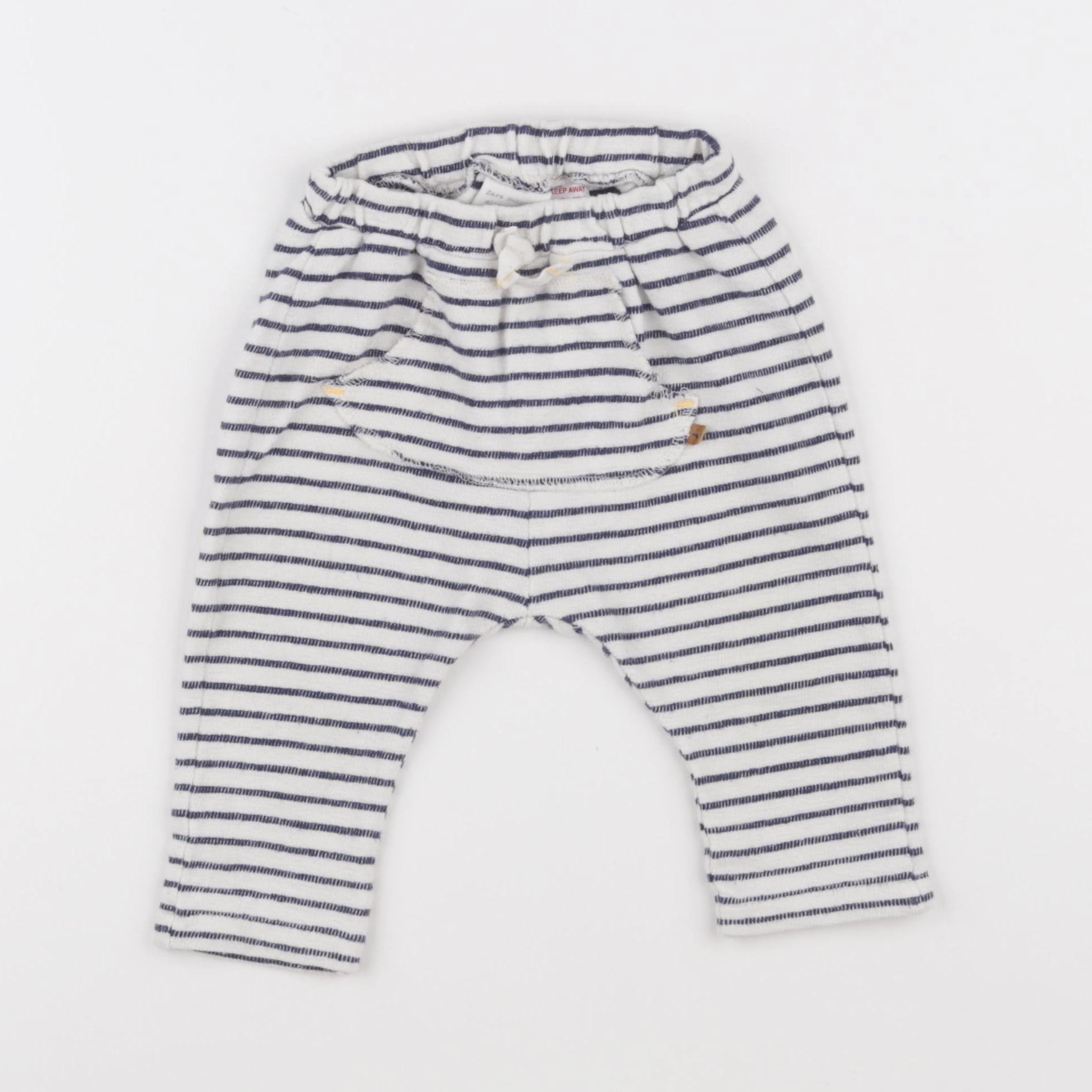 Zara - pantalon blanc, bleu - 6/9 mois
