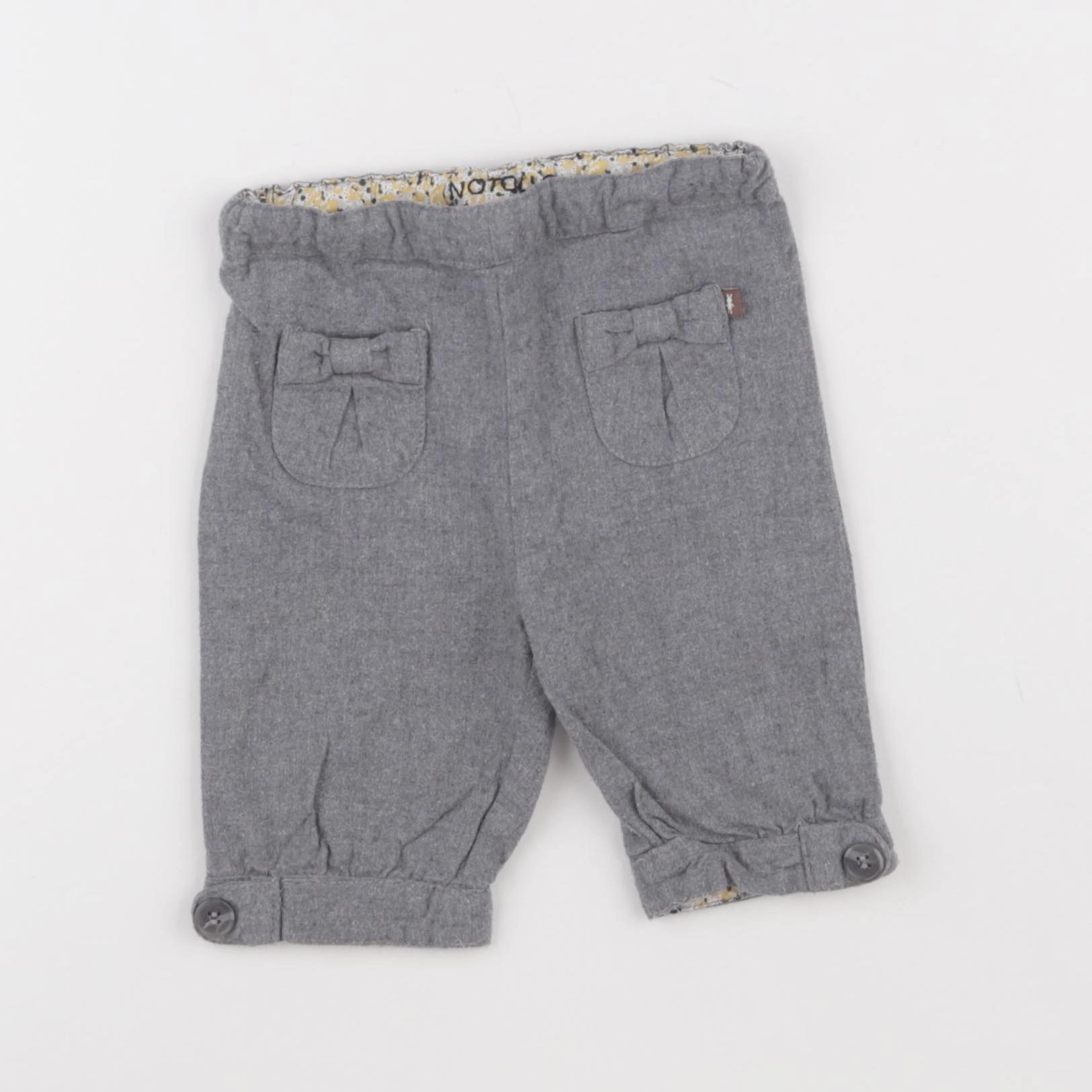 Natalys - pantacourt gris - 9 mois