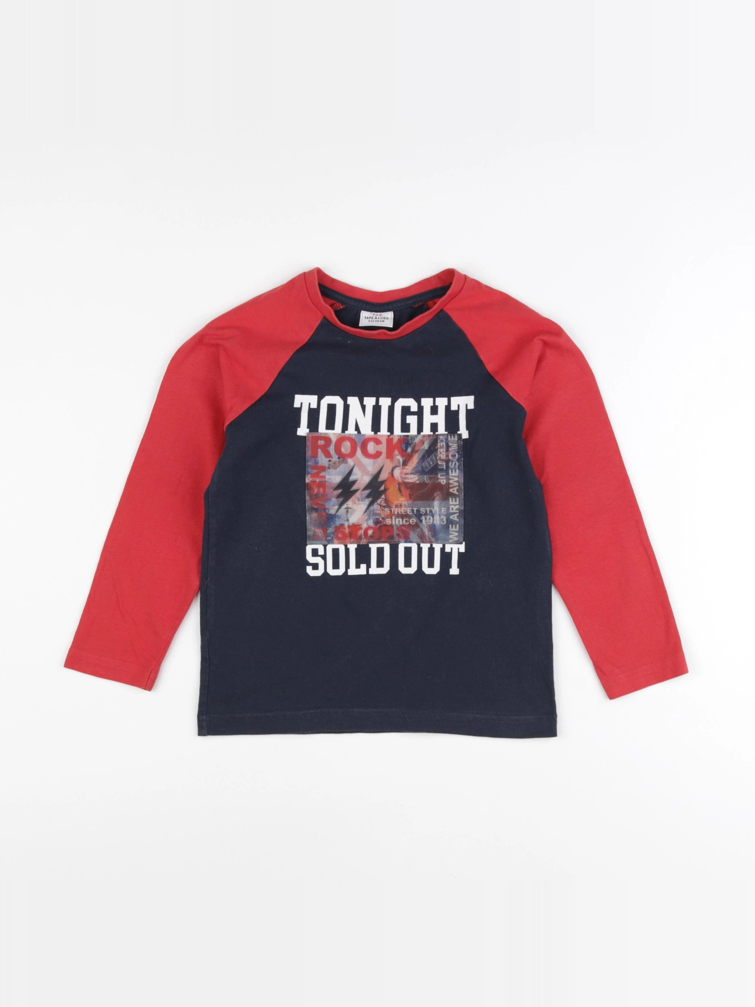 Tape à l'oeil - tee-shirt bleu, rouge - 5 ans