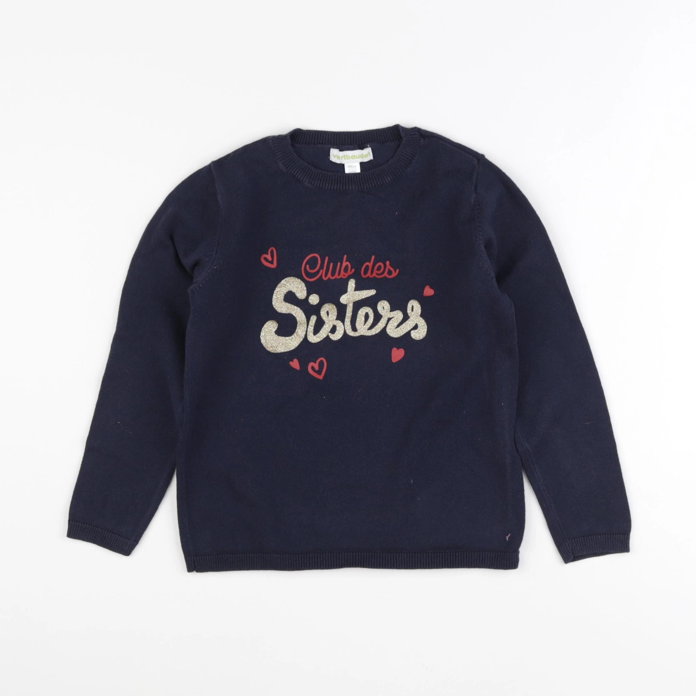 Vertbaudet - pull or, bleu - 5 ans