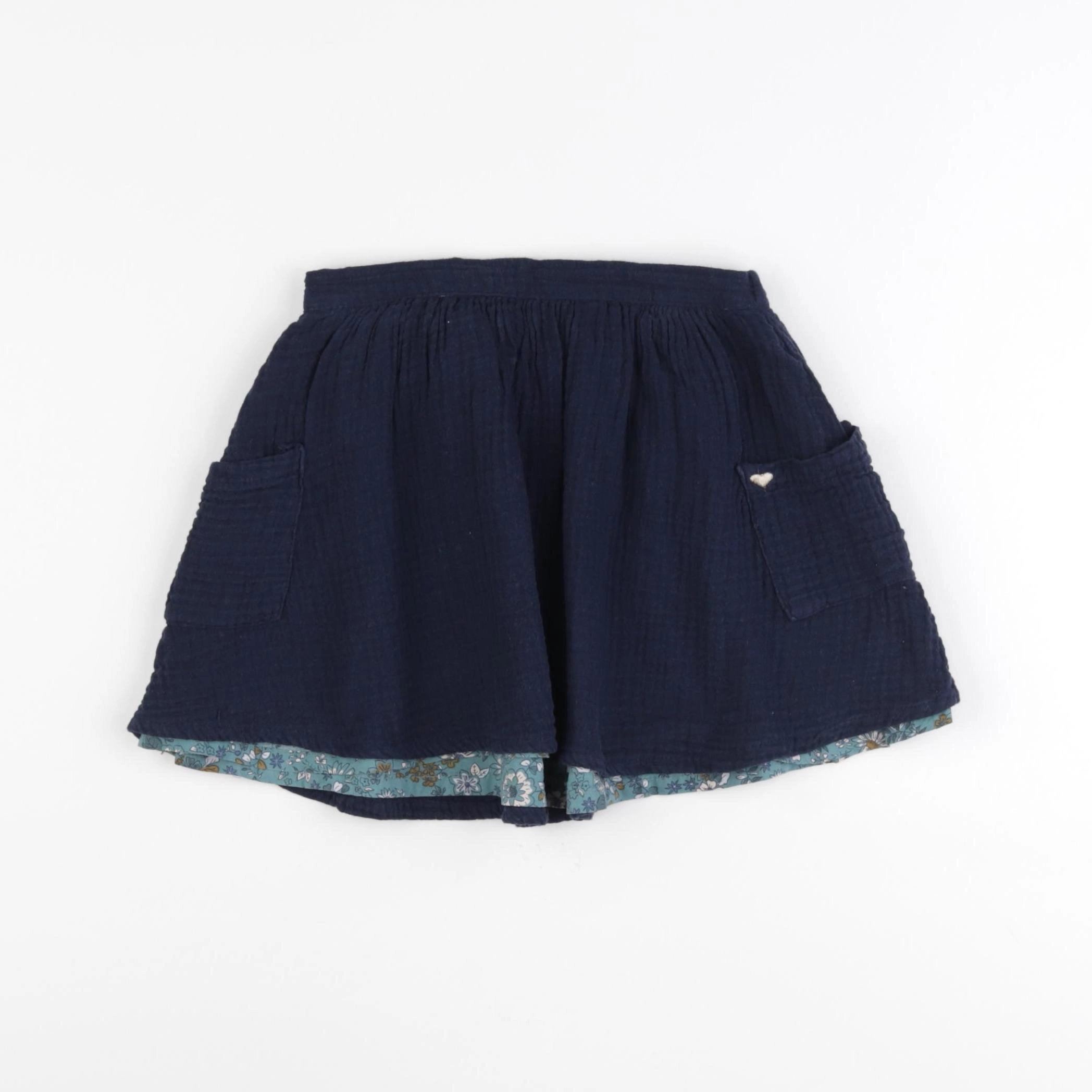 Vertbaudet - jupe bleu, or - 5 ans