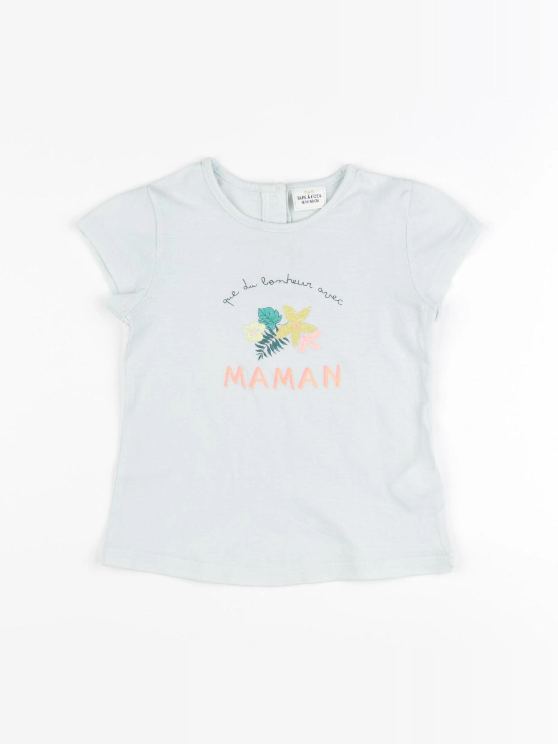 Tape à l'oeil - tee-shirt bleu - 18 mois