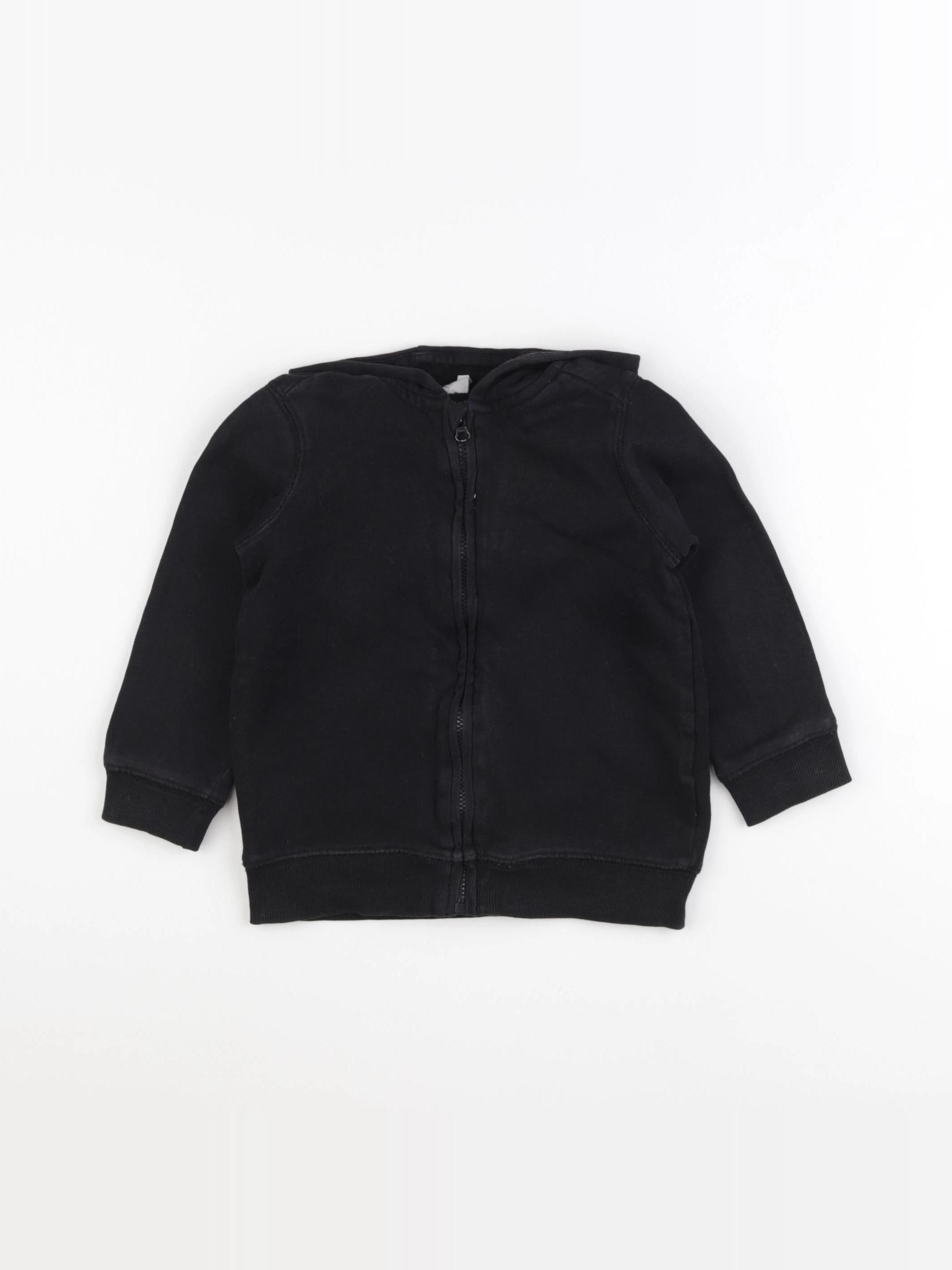 H&M - sweat noir - 9/12 mois