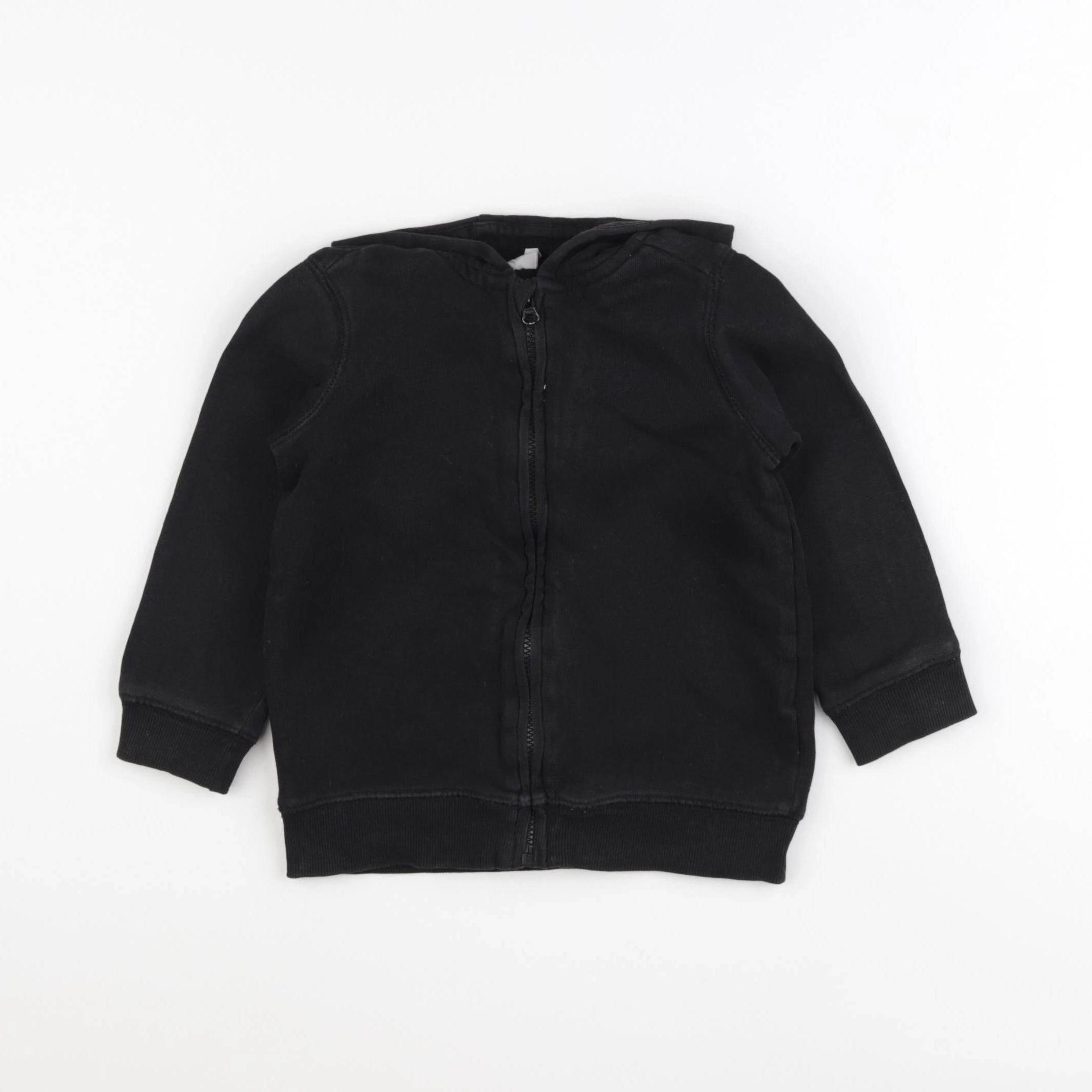 H&M - sweat noir - 9/12 mois