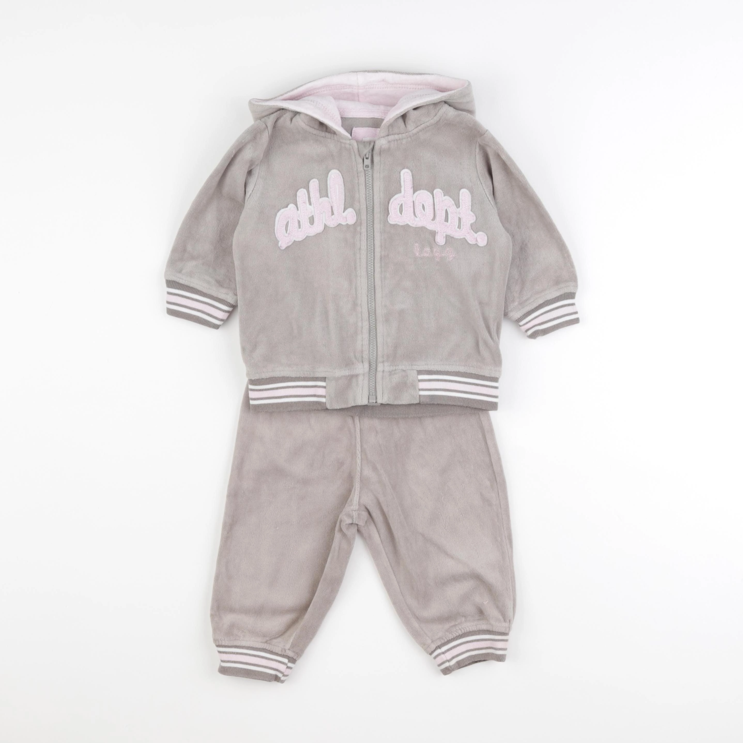 H&M - ensemble rose, marron - 6/9 mois