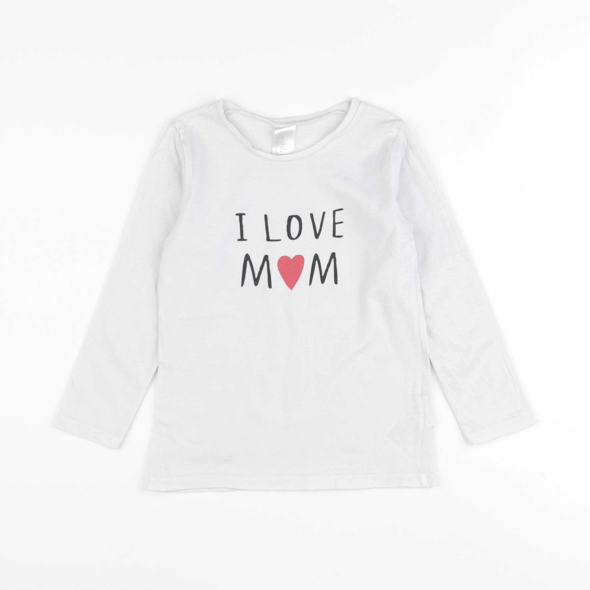 H&M - tee-shirt blanc - 2/3 ans