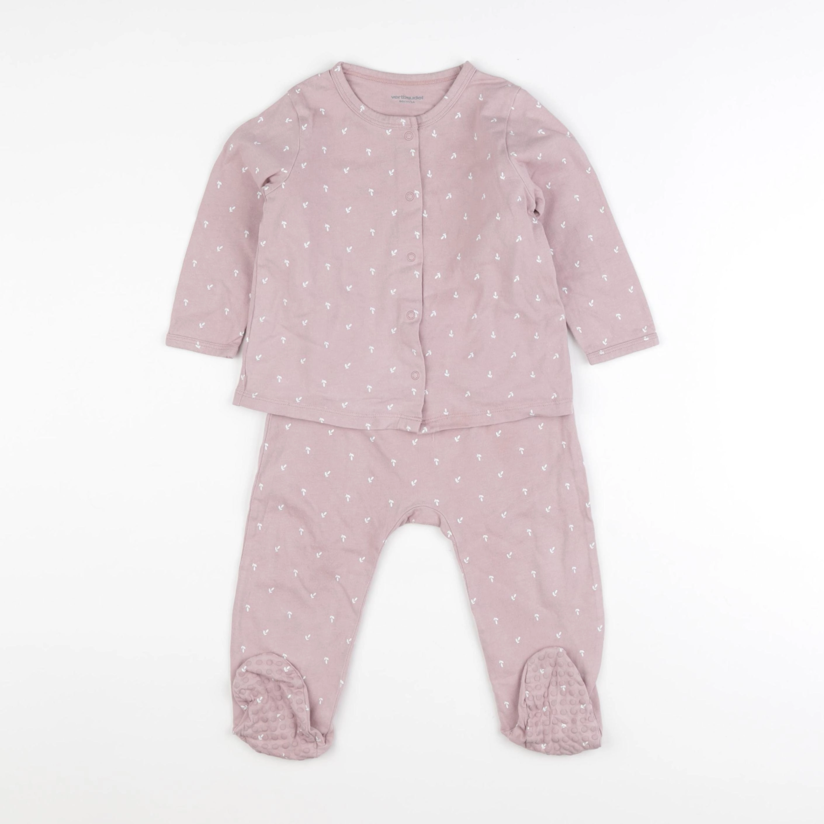 Vertbaudet - pyjama coton rose - 2 ans