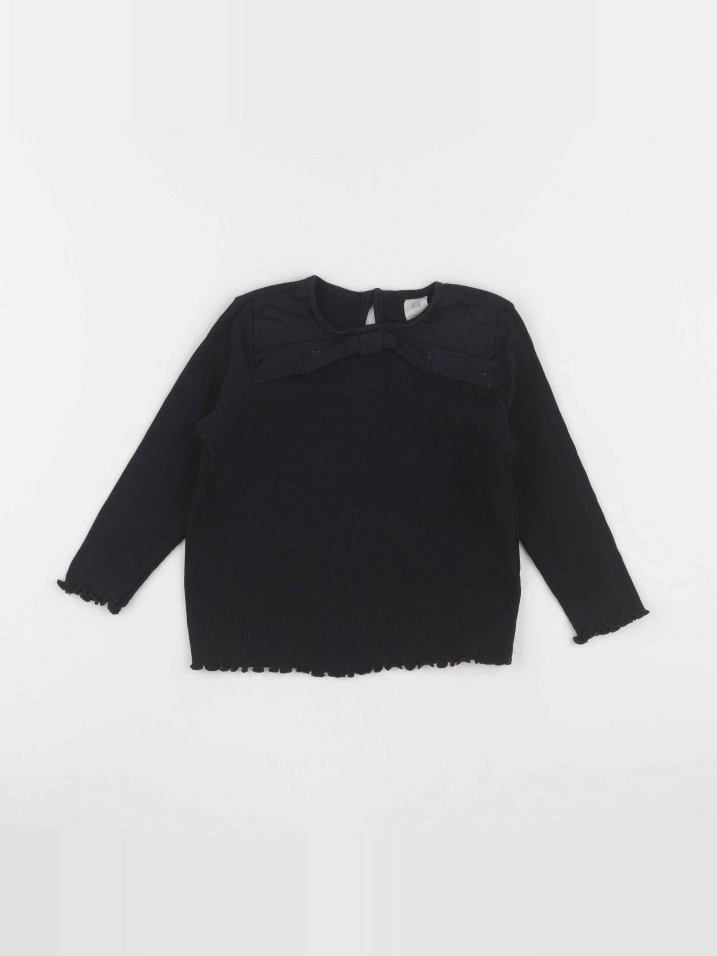 H&M - tee-shirt noir - 2 ans