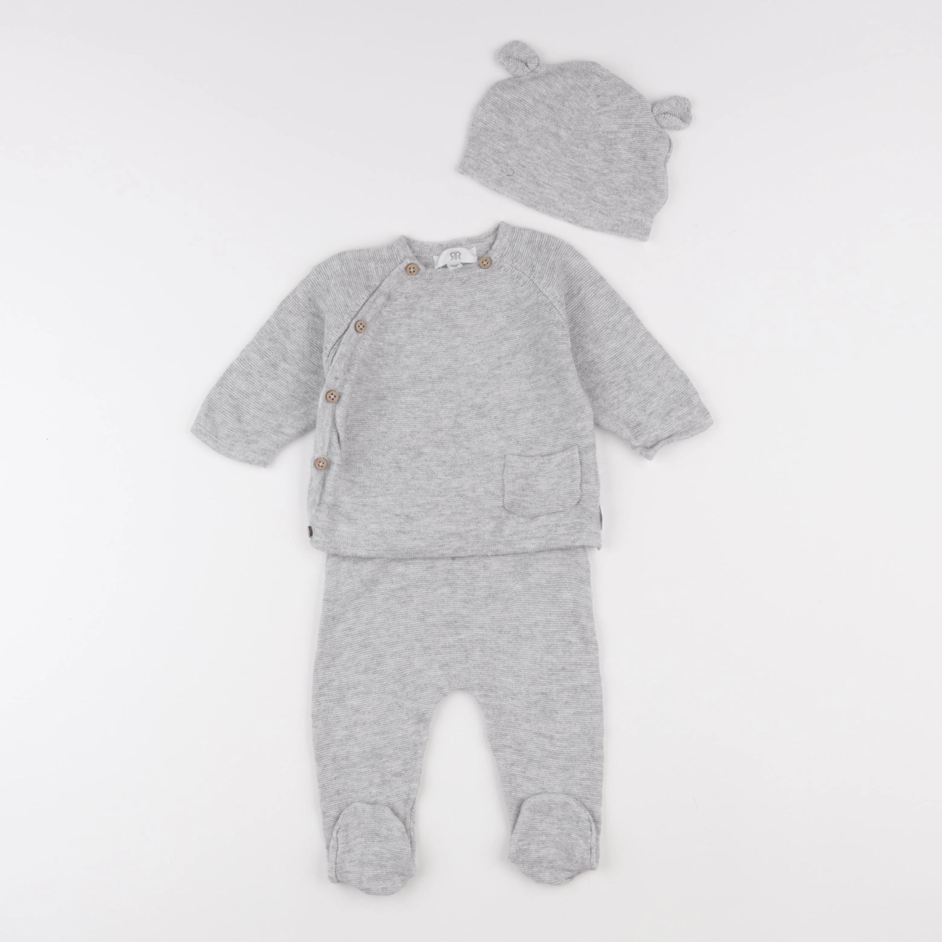 La Redoute - ensemble gris - 3 mois