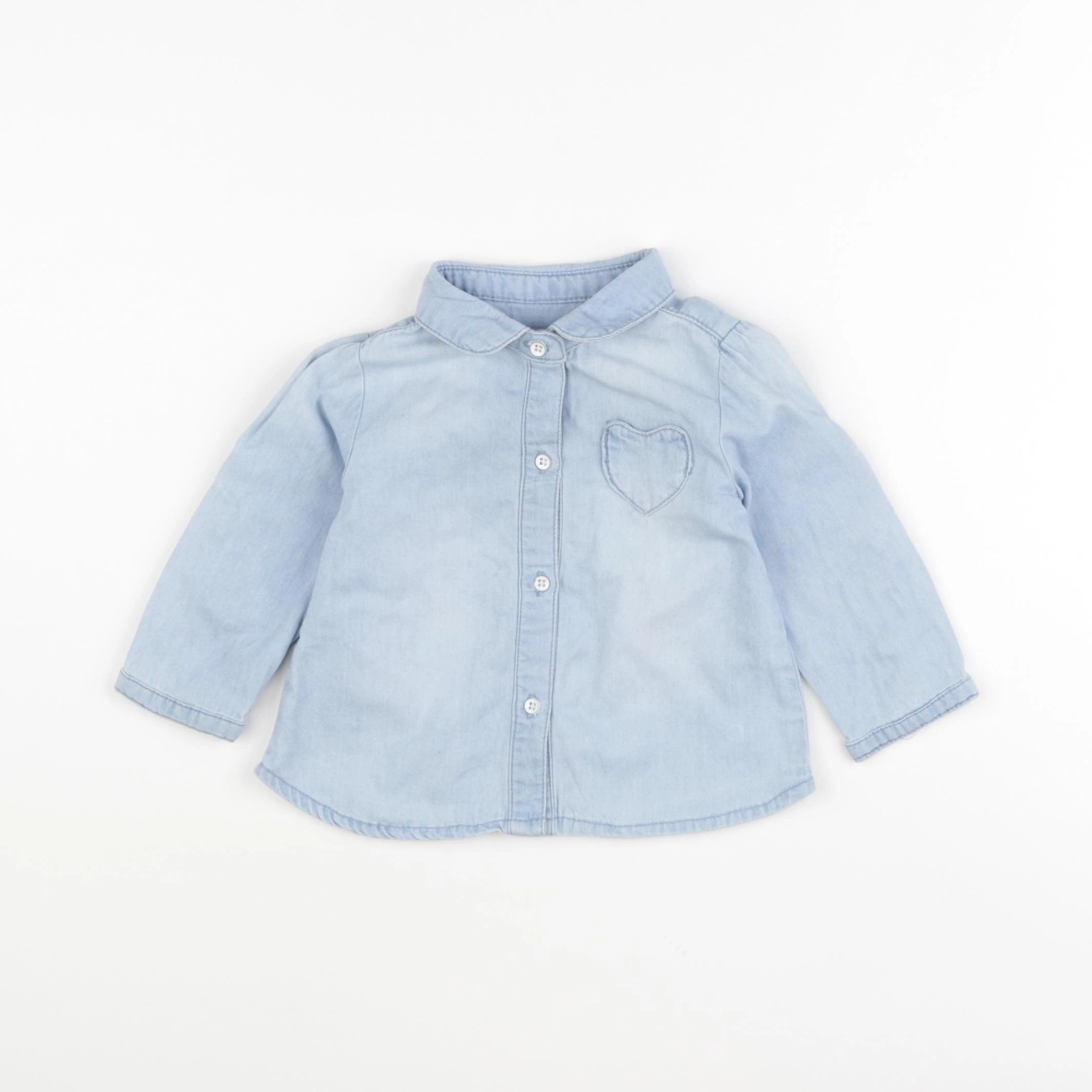 Vertbaudet - blouse bleu - 9 mois