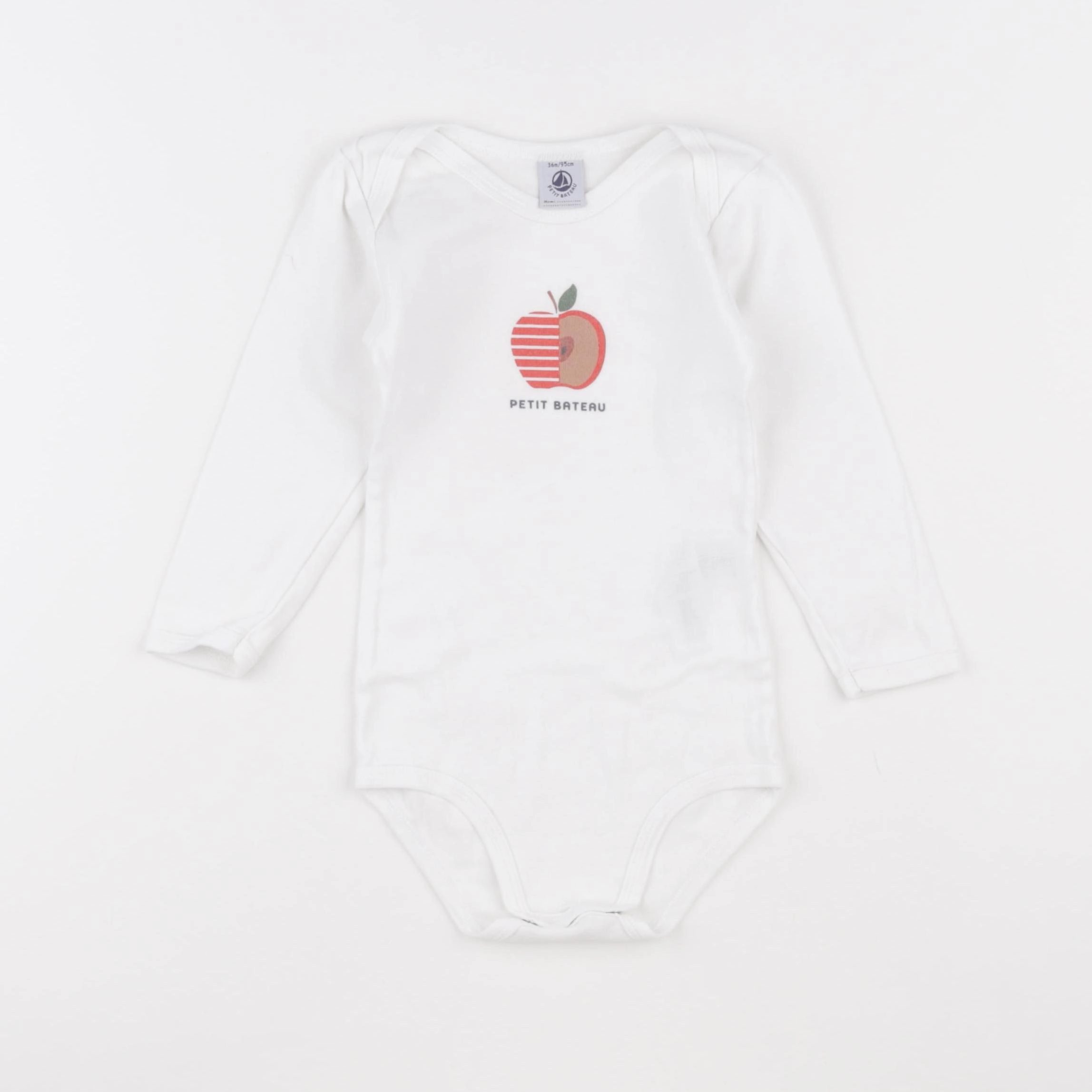 Petit Bateau - body blanc - 36 mois