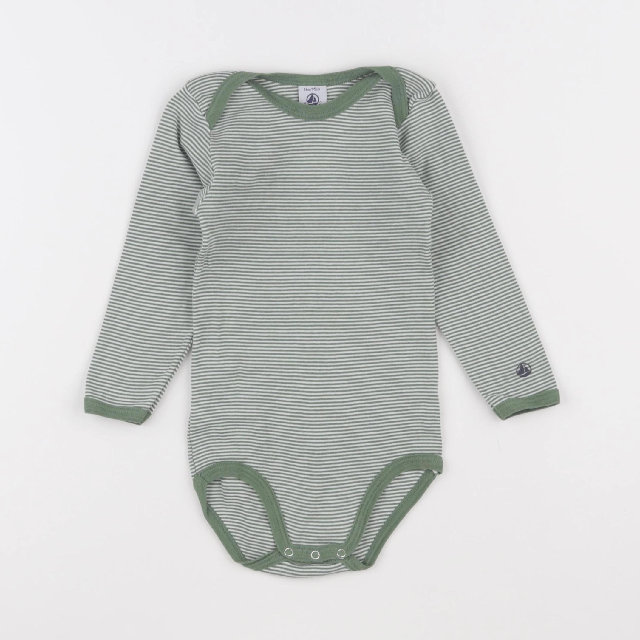 Petit Bateau - body vert - 36 mois