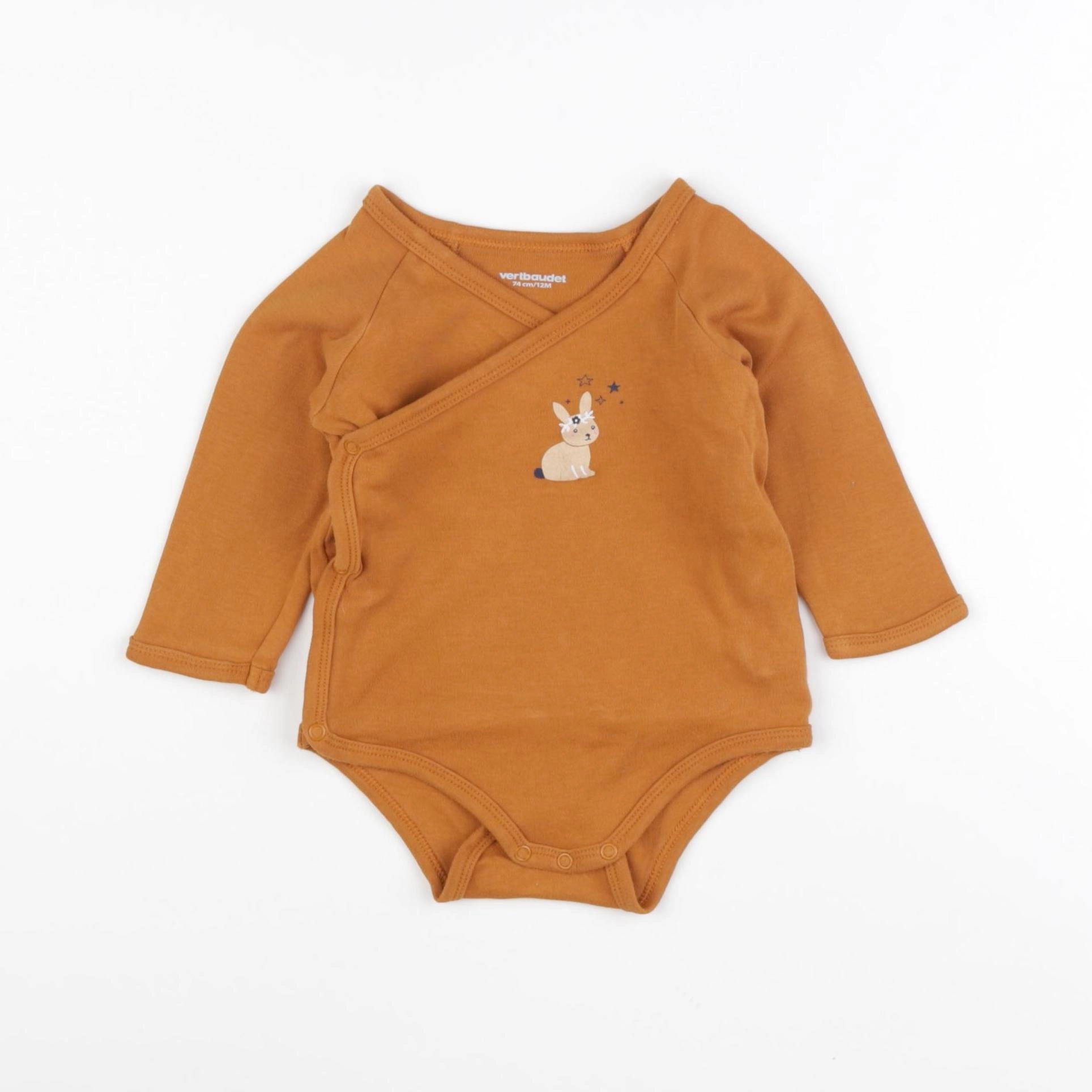 Vertbaudet - body marron - 12 mois